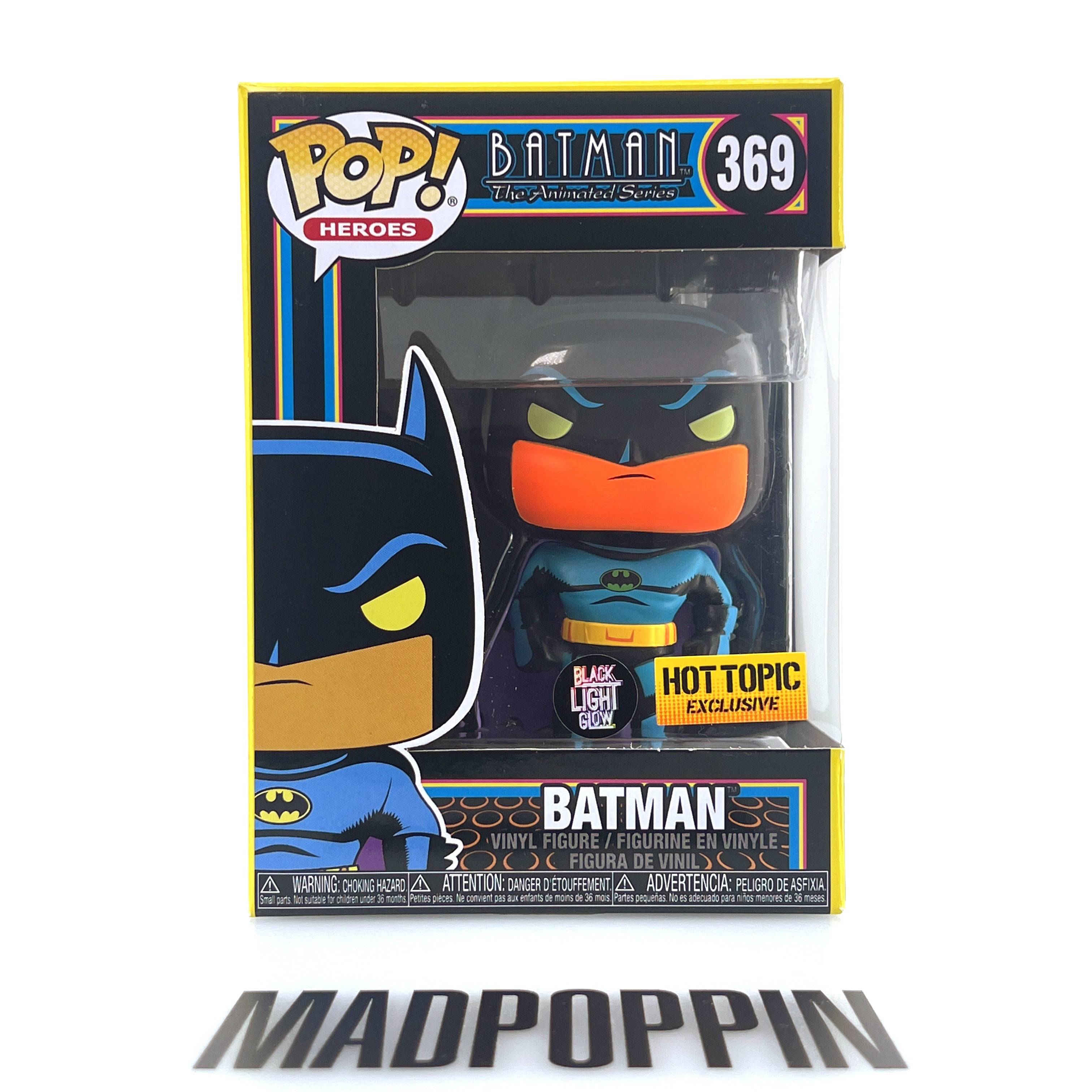 Funko POP DC Batman The Animated Series Blacklight Glow Hot Topic #369