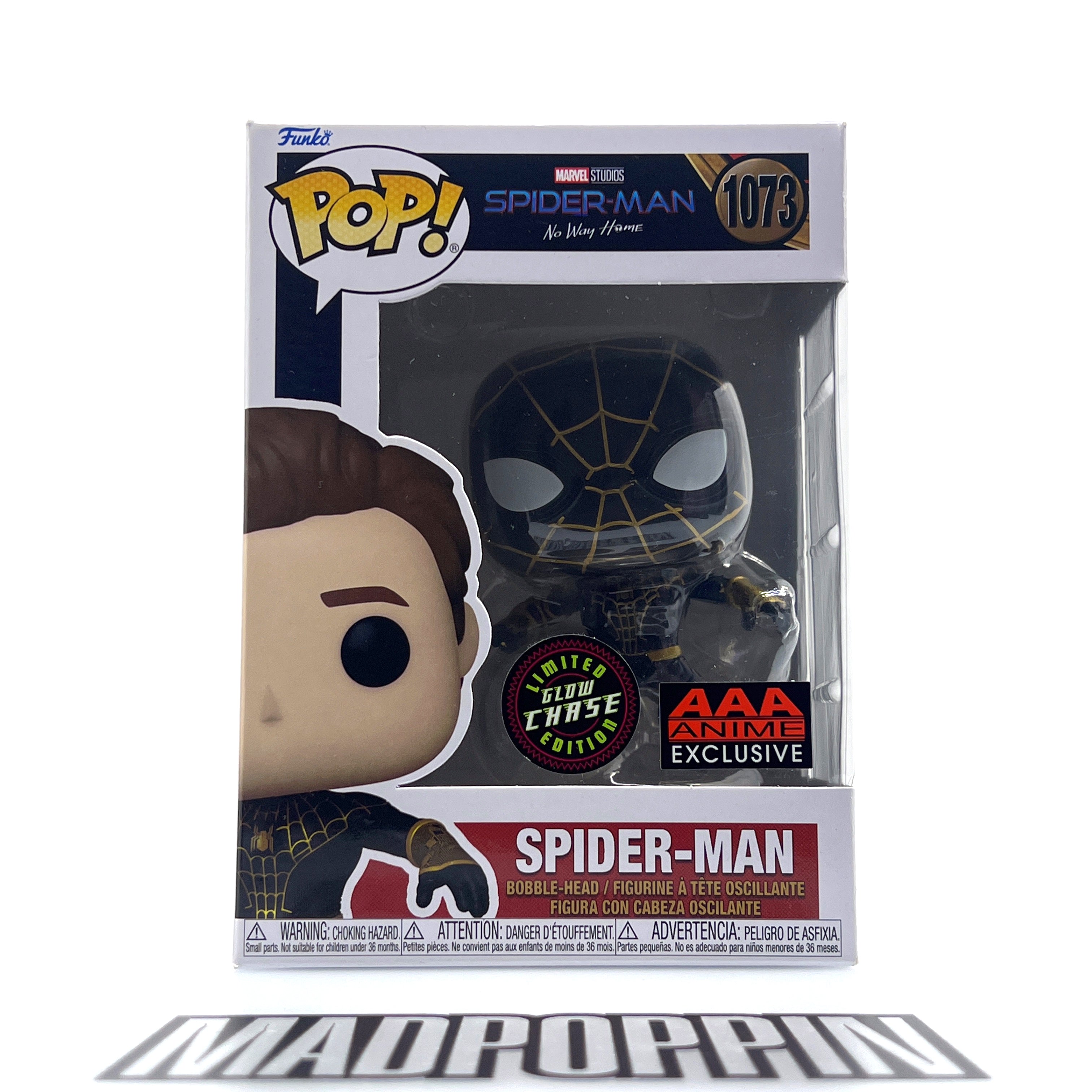 Funko Pop Marvel Spider-Man No Way Home Masked Glow AAA Anime Chase 1073