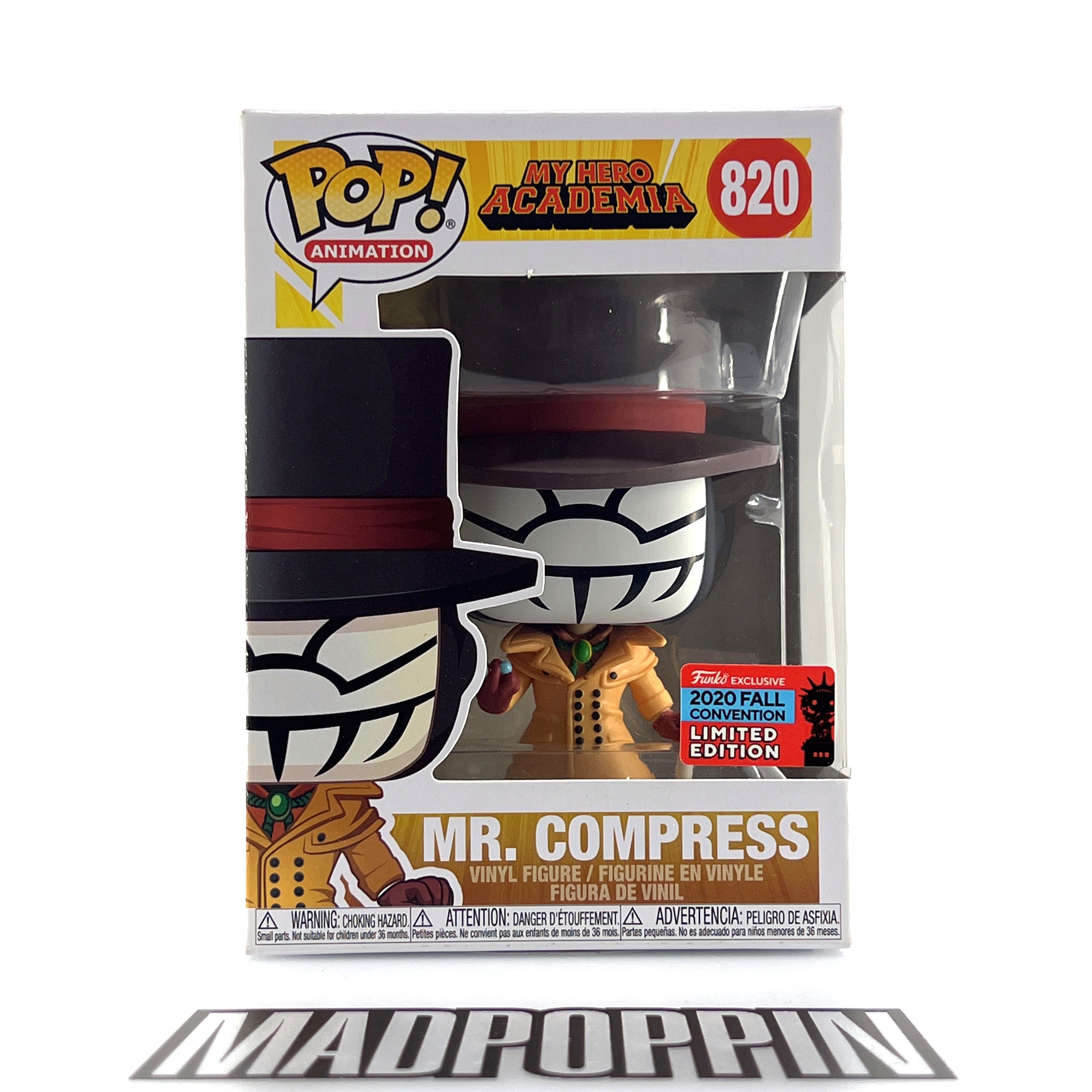 Funko Pop Anime My Hero Academia Mr Compress Fall Con NYCC #820