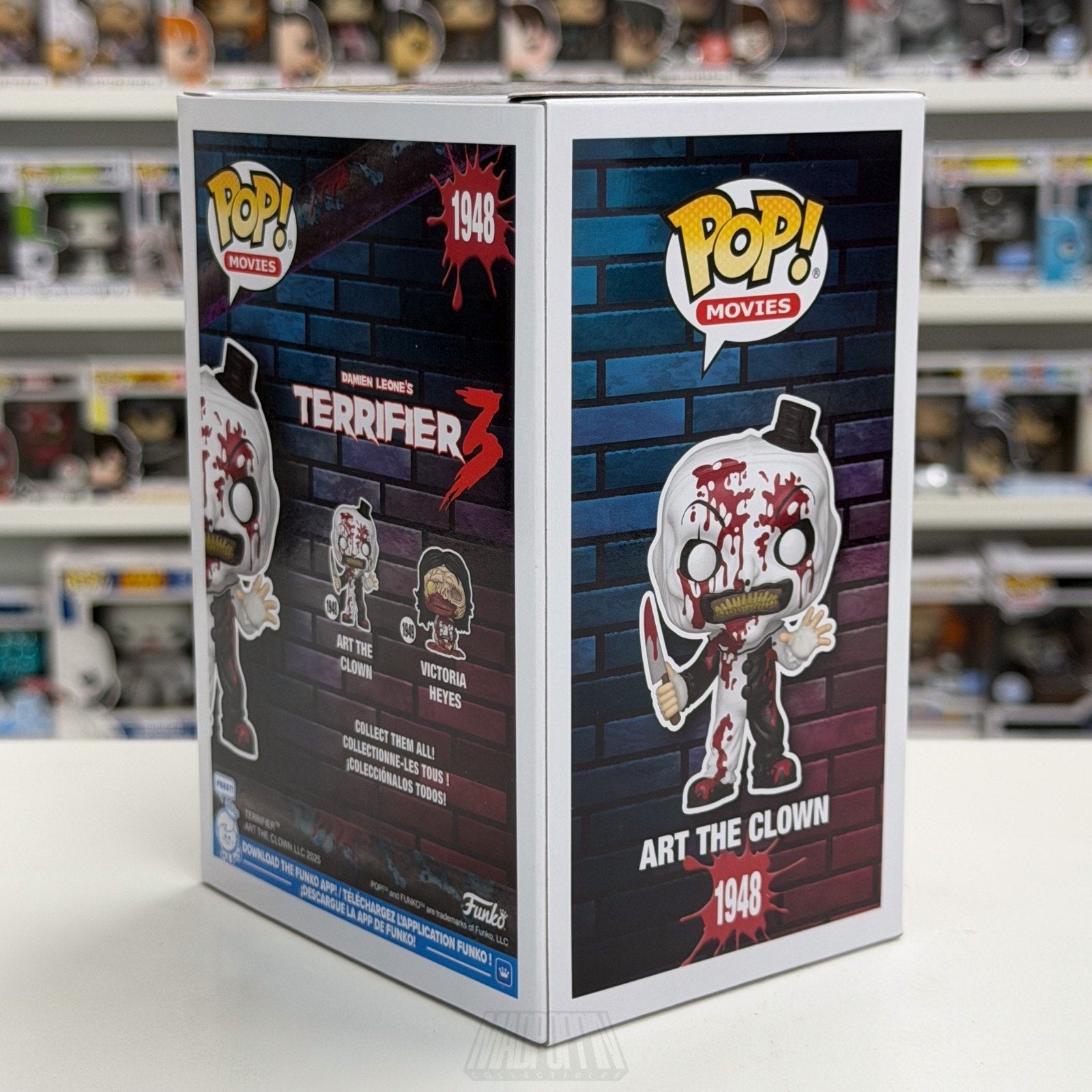 Funko Pop Movies Art the Clown Bloody Signed David Howard Thornton 1948 Figure