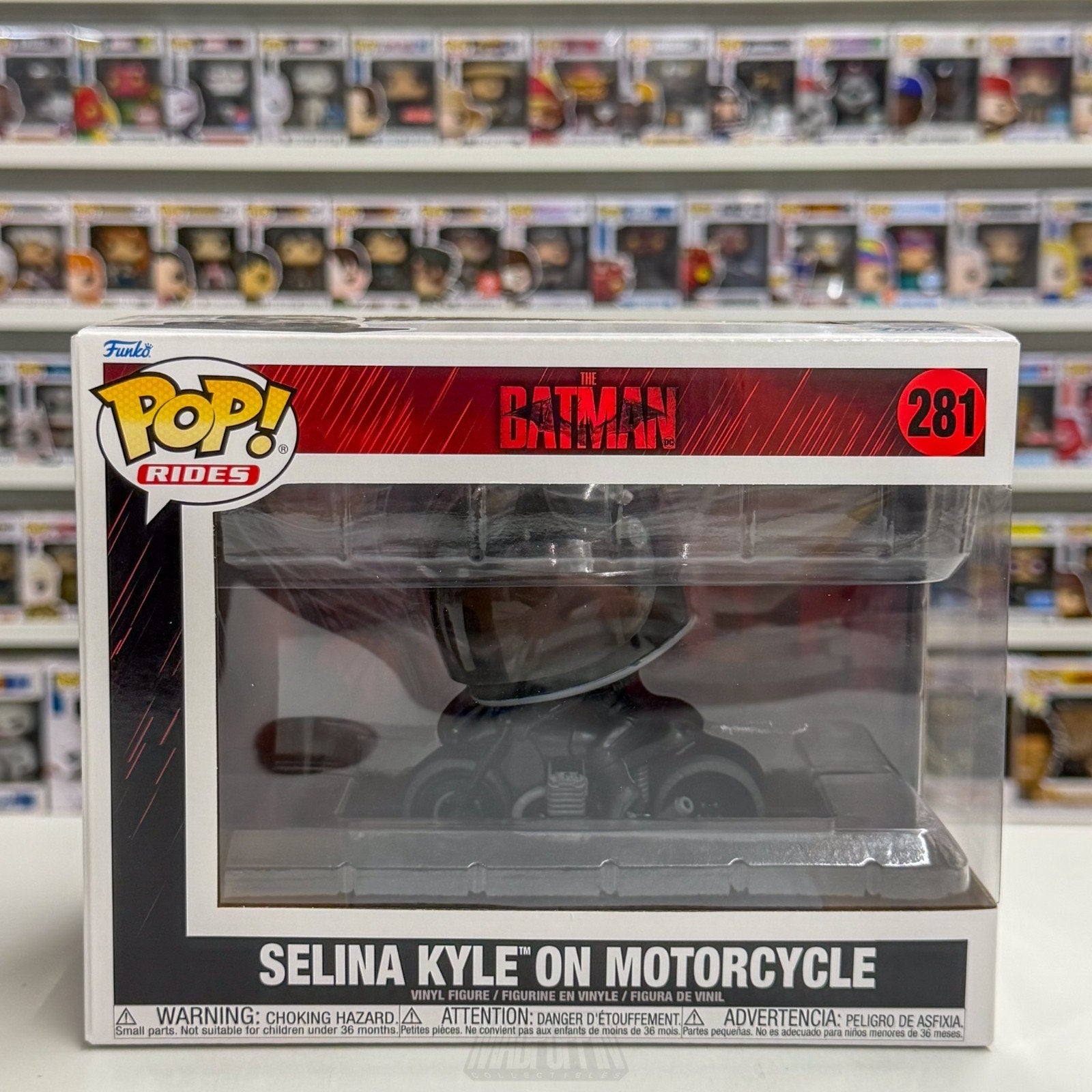 Funko Pop Rides DC Movie Batman Selina Kyle On Motorcycle 281 Catwoman Figure