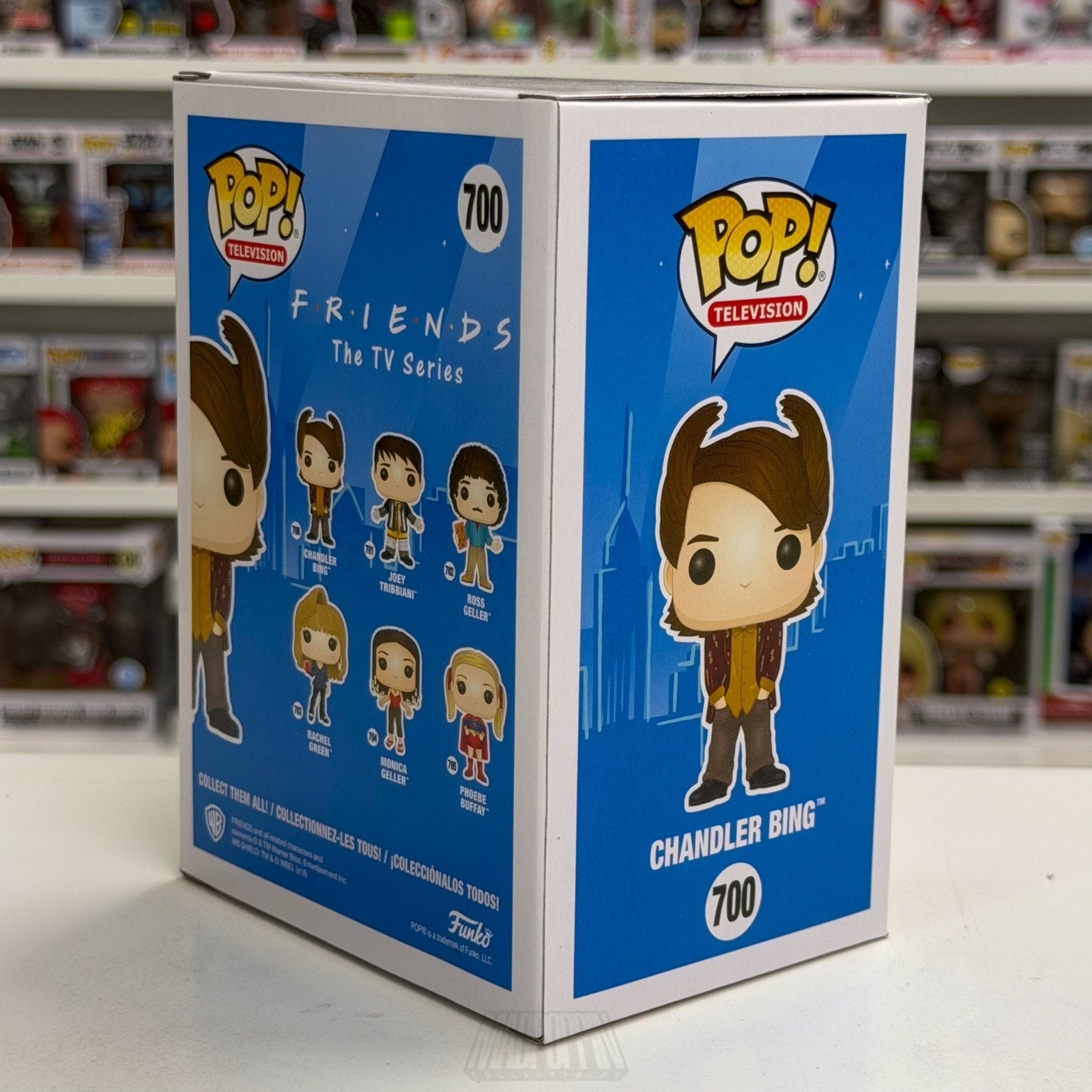 Funko Pop Tv Friends Chandler Bing 80s Hair 700 Comedy Sitcom Toy Vinyl Figure