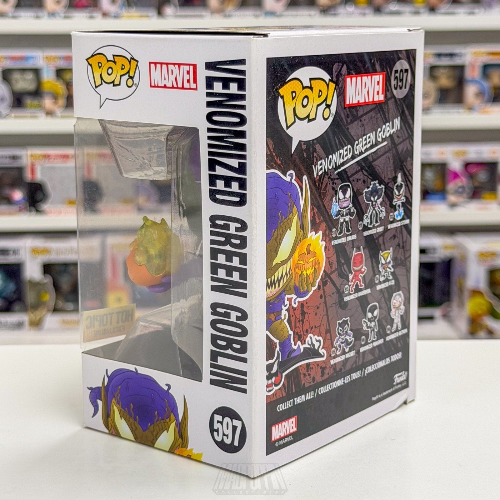 Funko Pop Marvel Venomized Green Goblin Hot Topic 597 Villain Toy Vinyl Figure