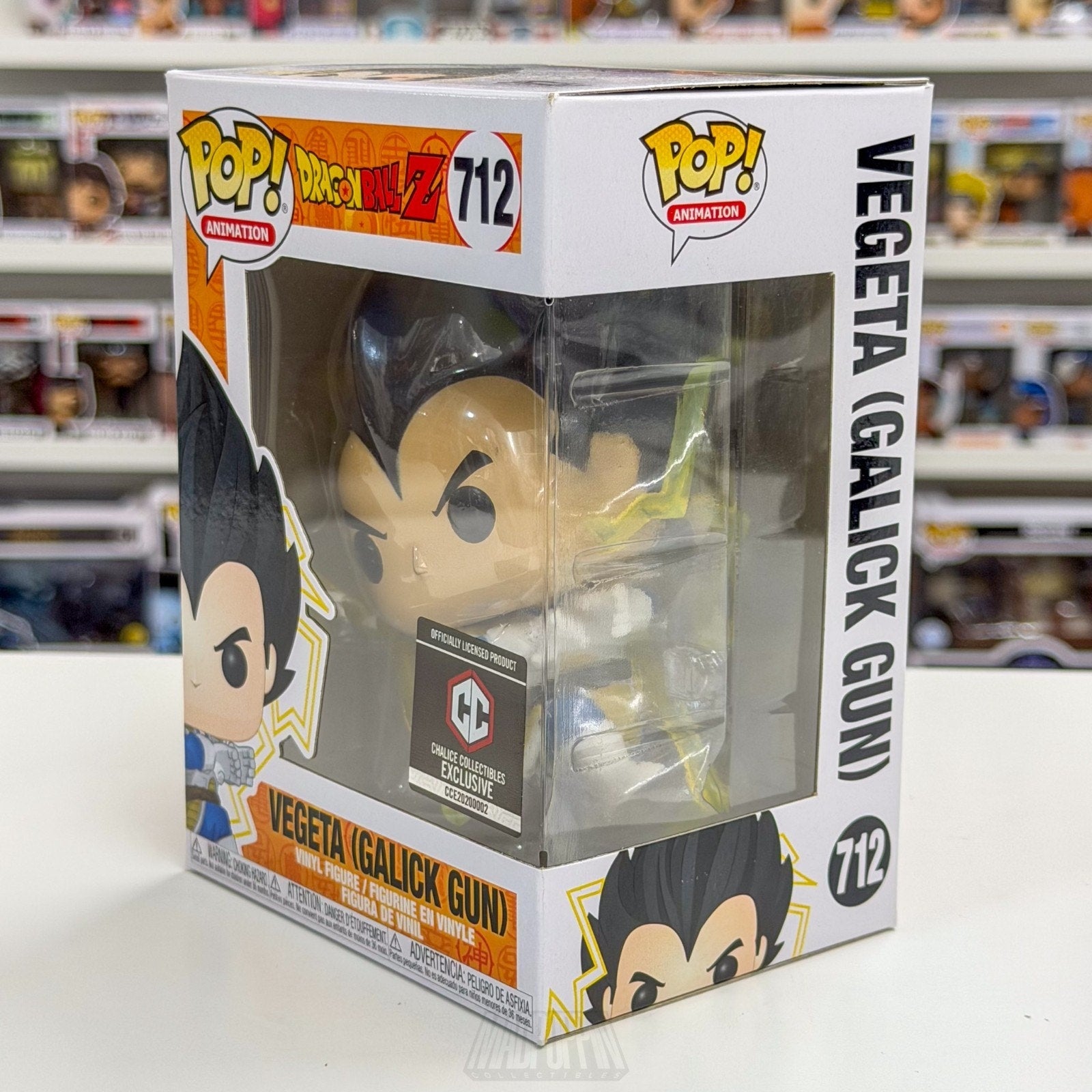 Funko Pop Anime Dragon Ball Z Vegeta Galick Gun Chalice Collectibles 712 Figure