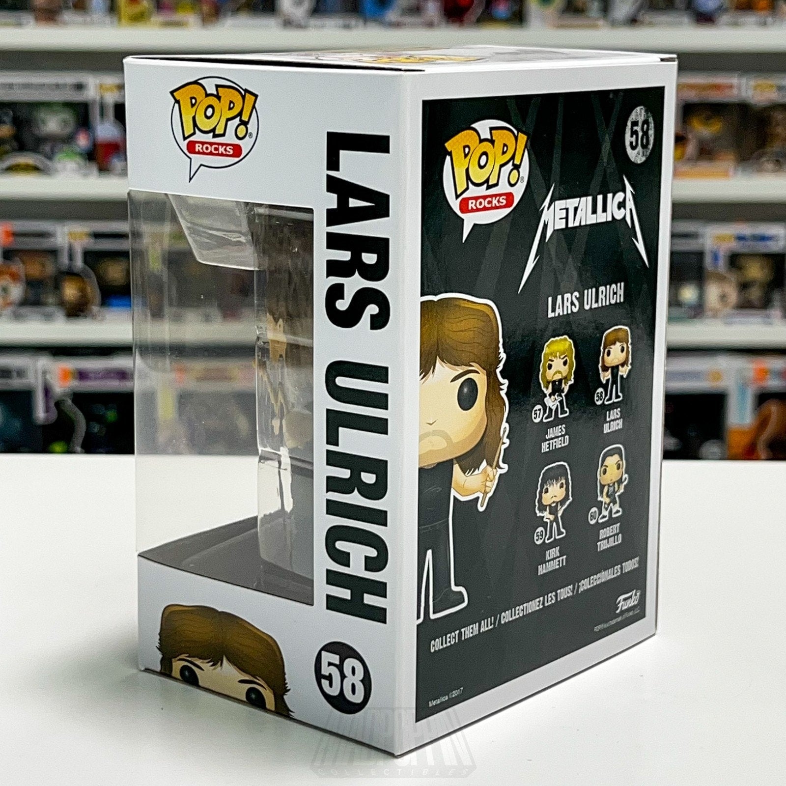 Funko Pop Rocks Metallica Lars Ulrich 58 Heavy Metal Band Music Toy Vinyl Figure
