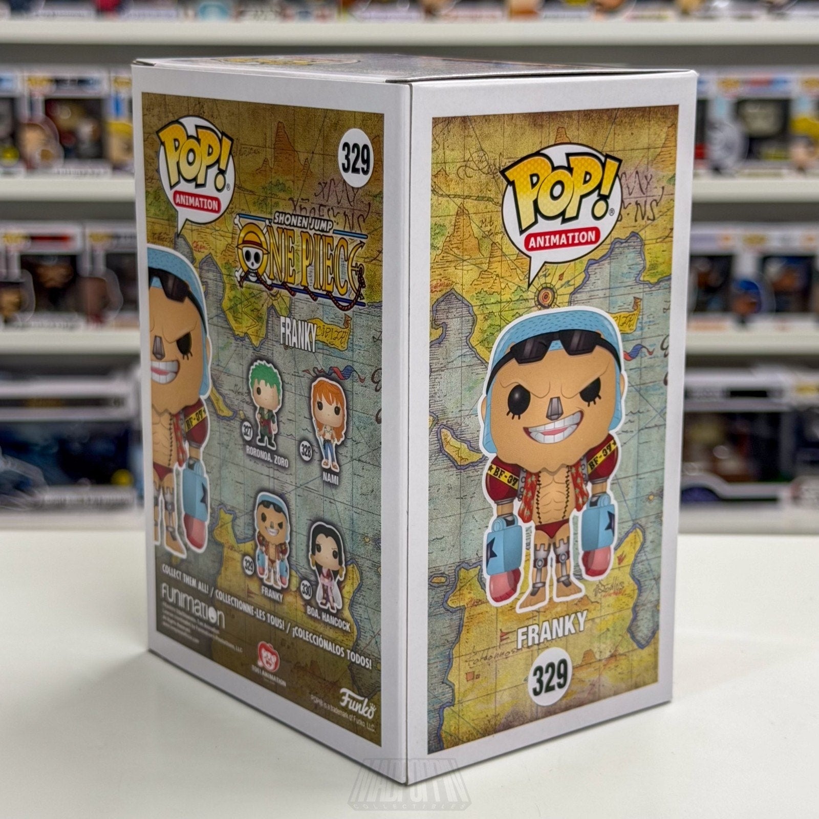 Funko Pop Anime One Piece Franky Silver Nose 329 Japanese Manga Toy Vinyl Figure