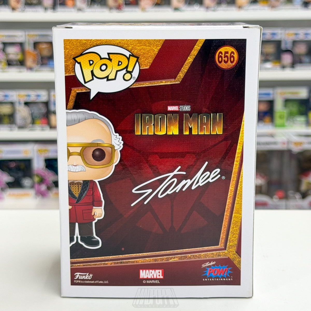 Funko Pop Marvel Studios Iron Man Stan Lee SDCC 656 MCU Excelsior Vinyl Figure