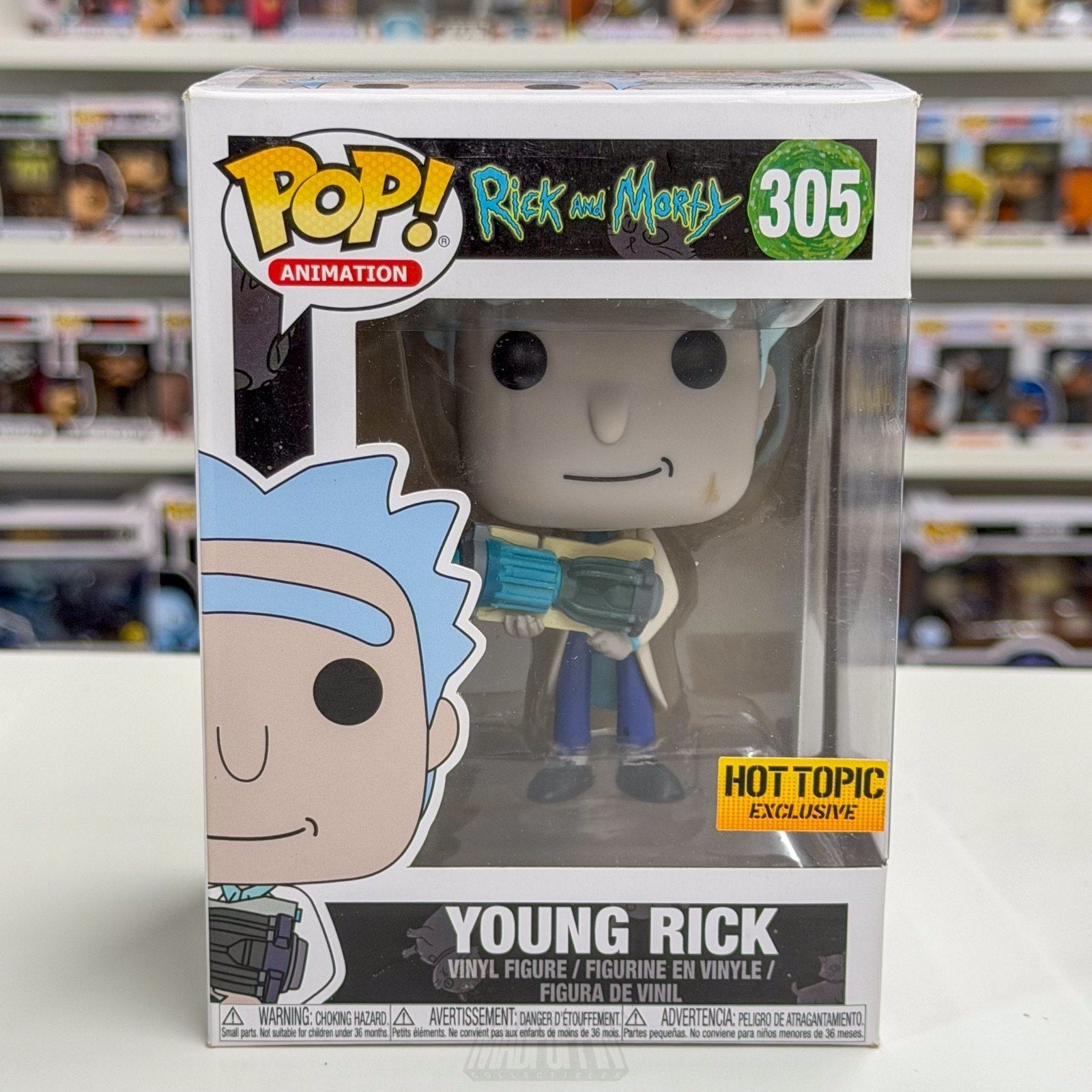 Funko Pop Animation Young Rick and Morty Hot Topic 305 Sci-Fi Sitcom Toy Figure