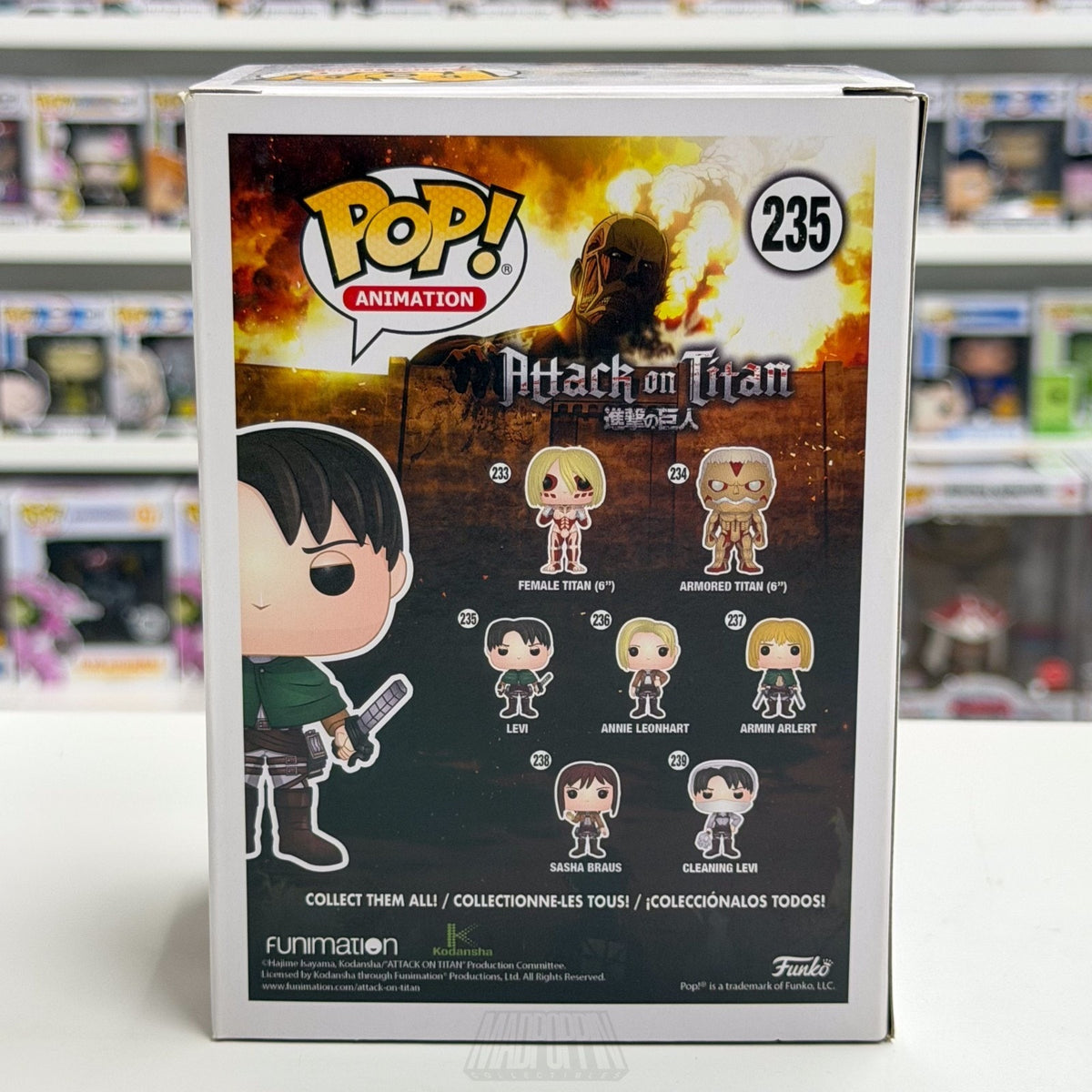 Funko Pop Anime Attack on Titan Levi Ackerman 235 Japanese Manga Vinyl Figure