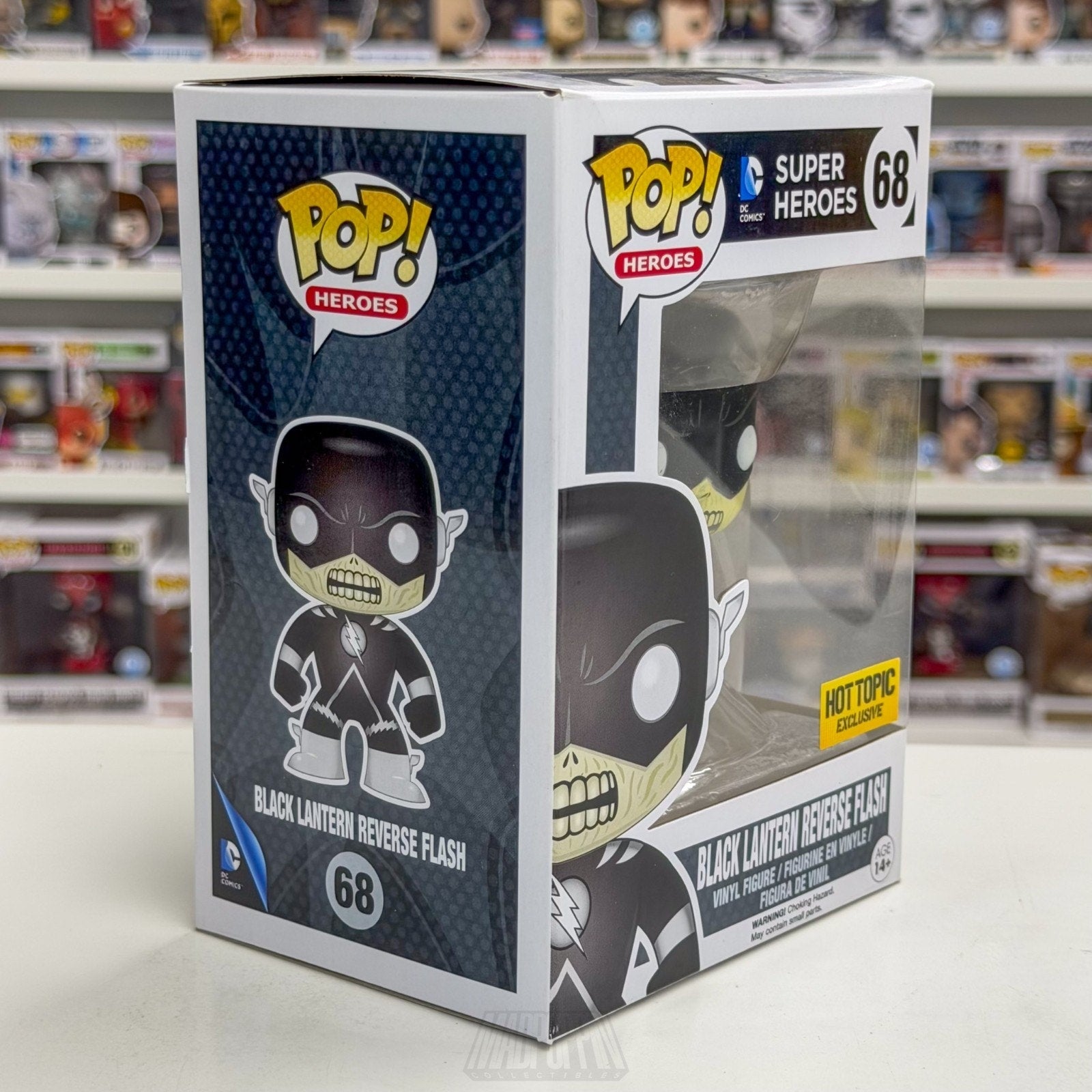 Funko Pop DC Super Heroes Black Lantern Reverse Flash Hot Topic 68 Vinyl Figure