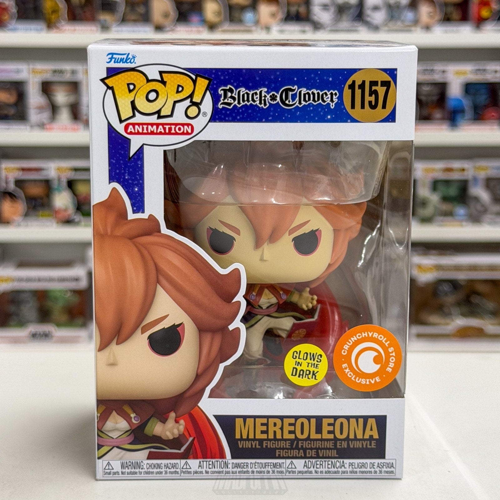 Funko Pop Anime Black Clover Mereoleona Glow Crunchyroll 1157 Manga Toy Figure