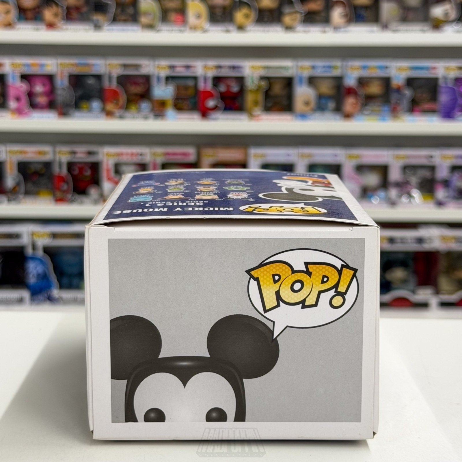 Funko Pop Disney Mickey Mouse OG Blue Logo Box 01 Mascot Icon Toy Vinyl Figure