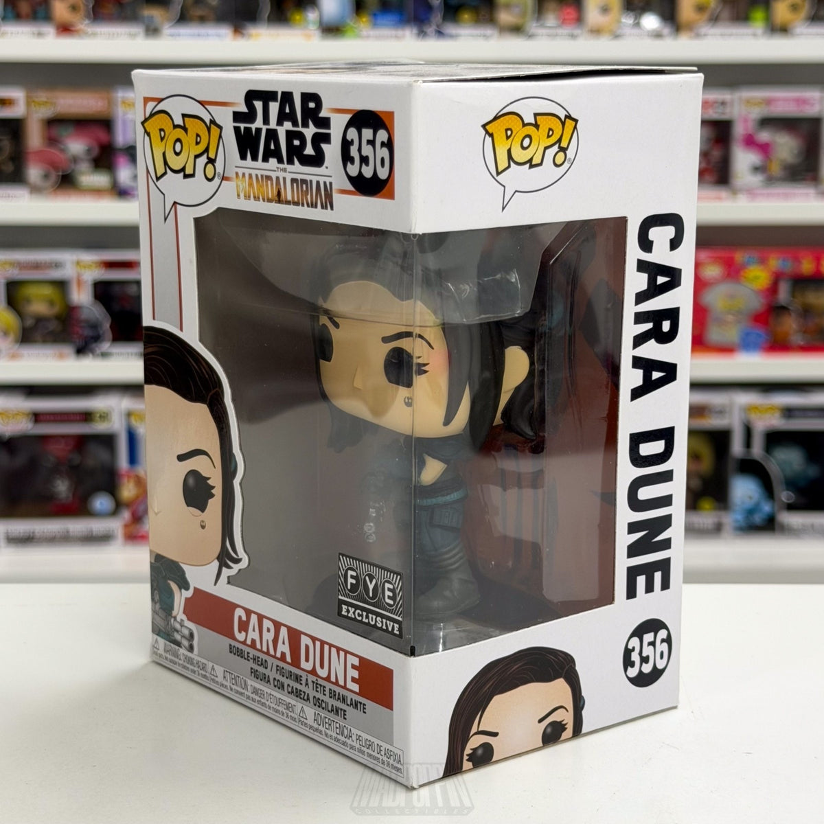 Funko Pop Star Wars The Mandalorian Cara Dune Heavy Blaster FYE 356 Vinyl Figure