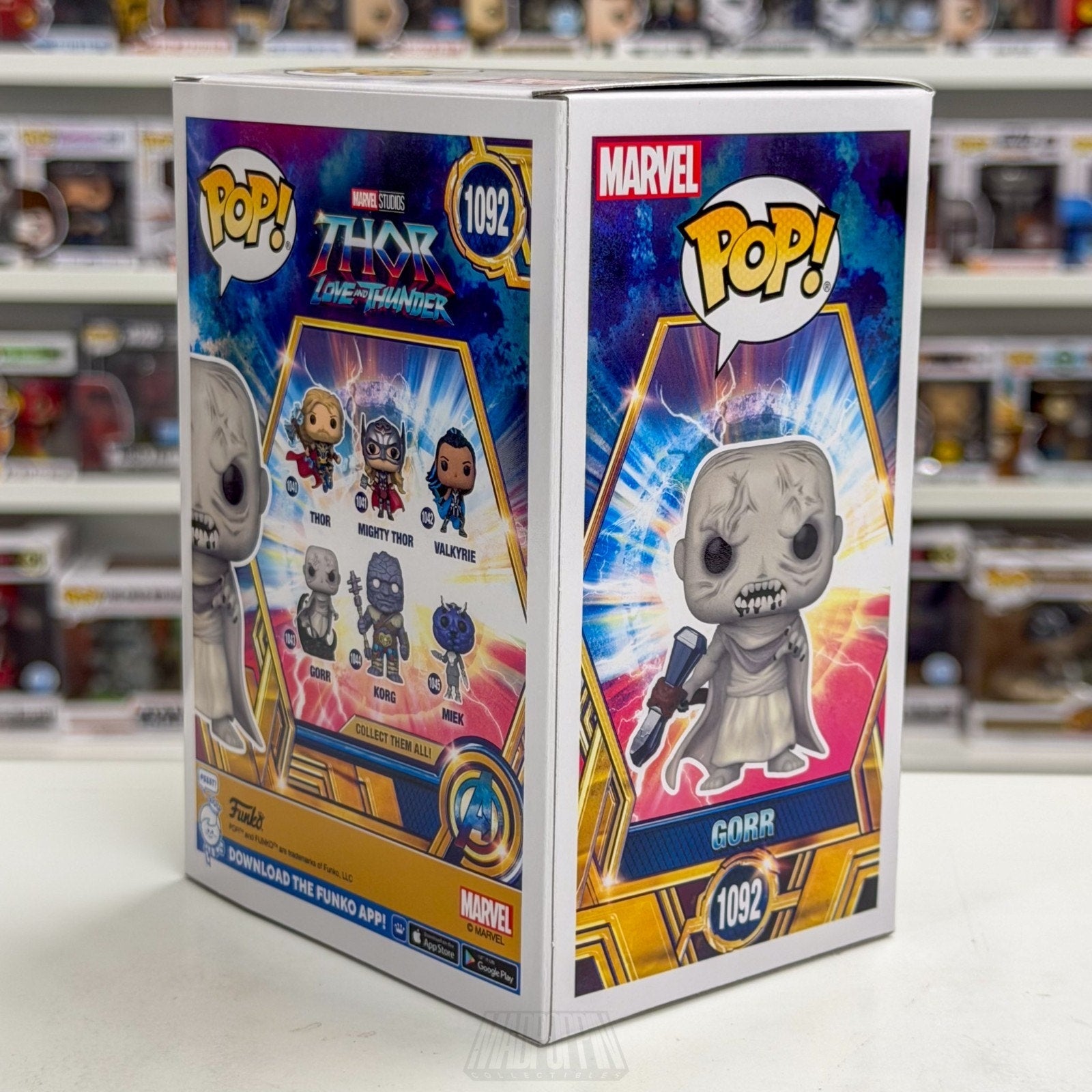 Funko Pop Marvel Thor Love & Thunder Gorr w/Stormbreaker 1092 God Butcher Figure