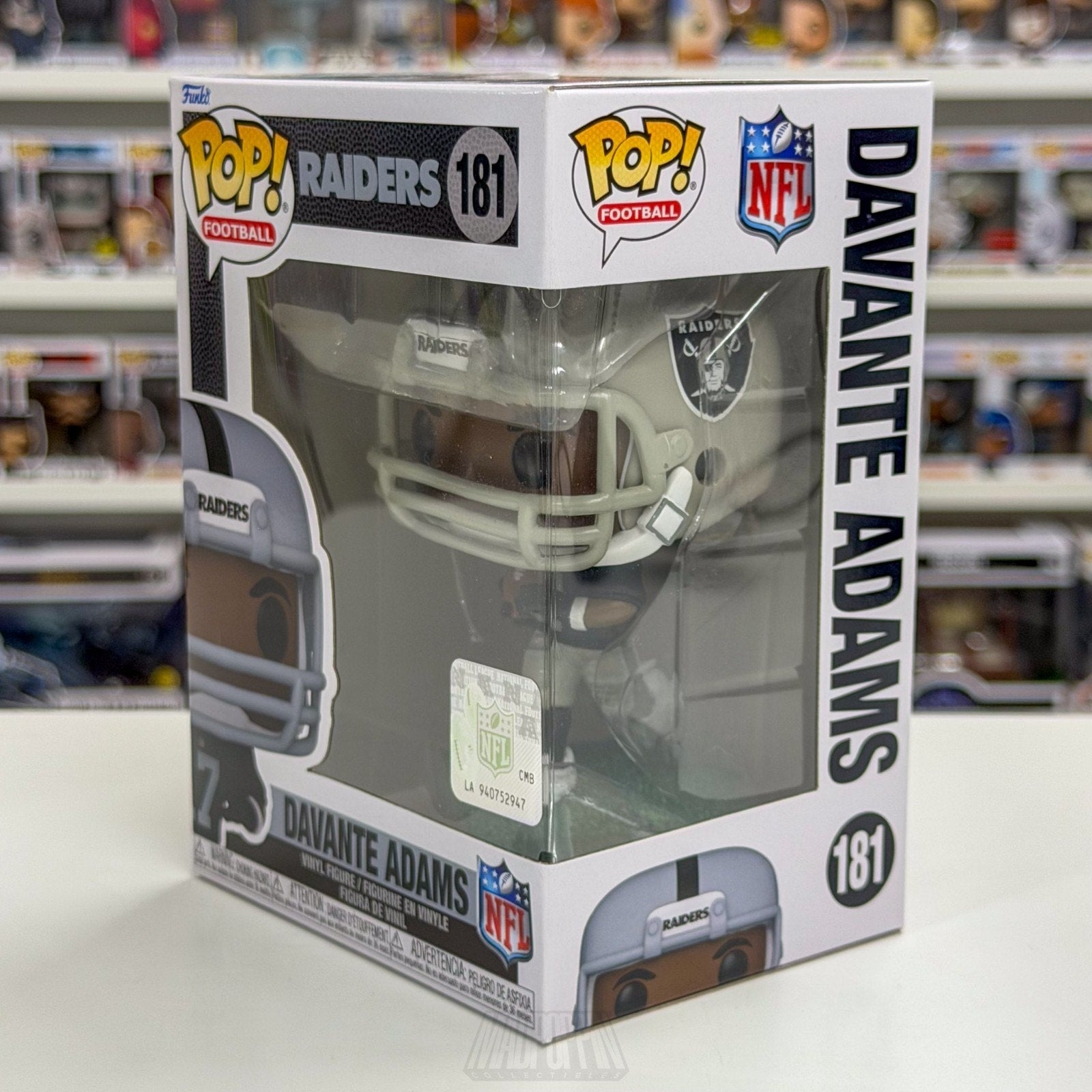 Funko Pop NFL Football Raiders Davante Adams 181 Wide Receiver Toy Vinyl Figure