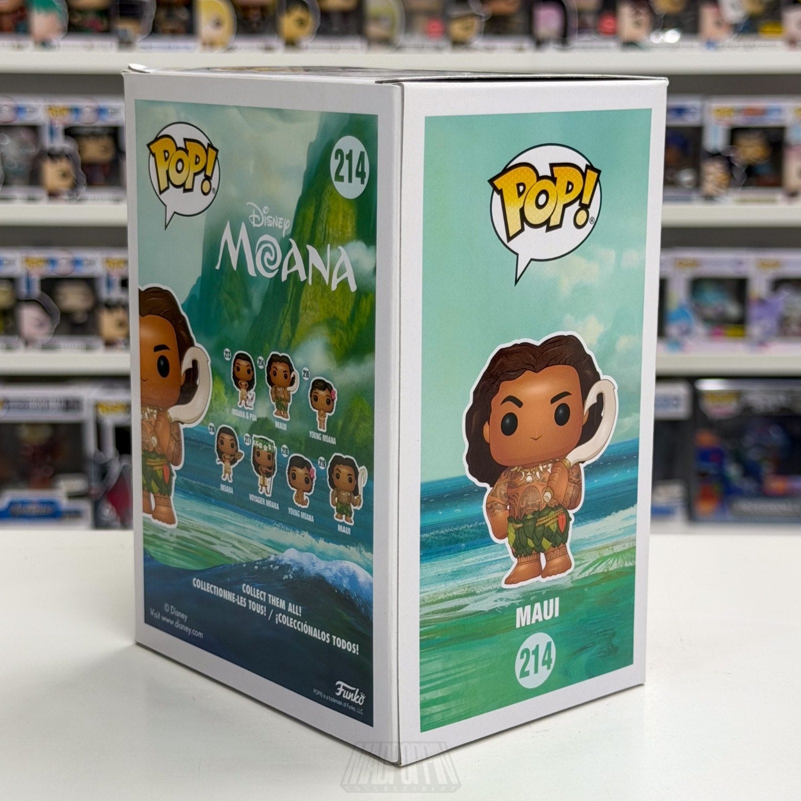 Funko Pop Disney Moana Maui w/Hook 214 Rock Polynesian Demigod Toy Vinyl Figure