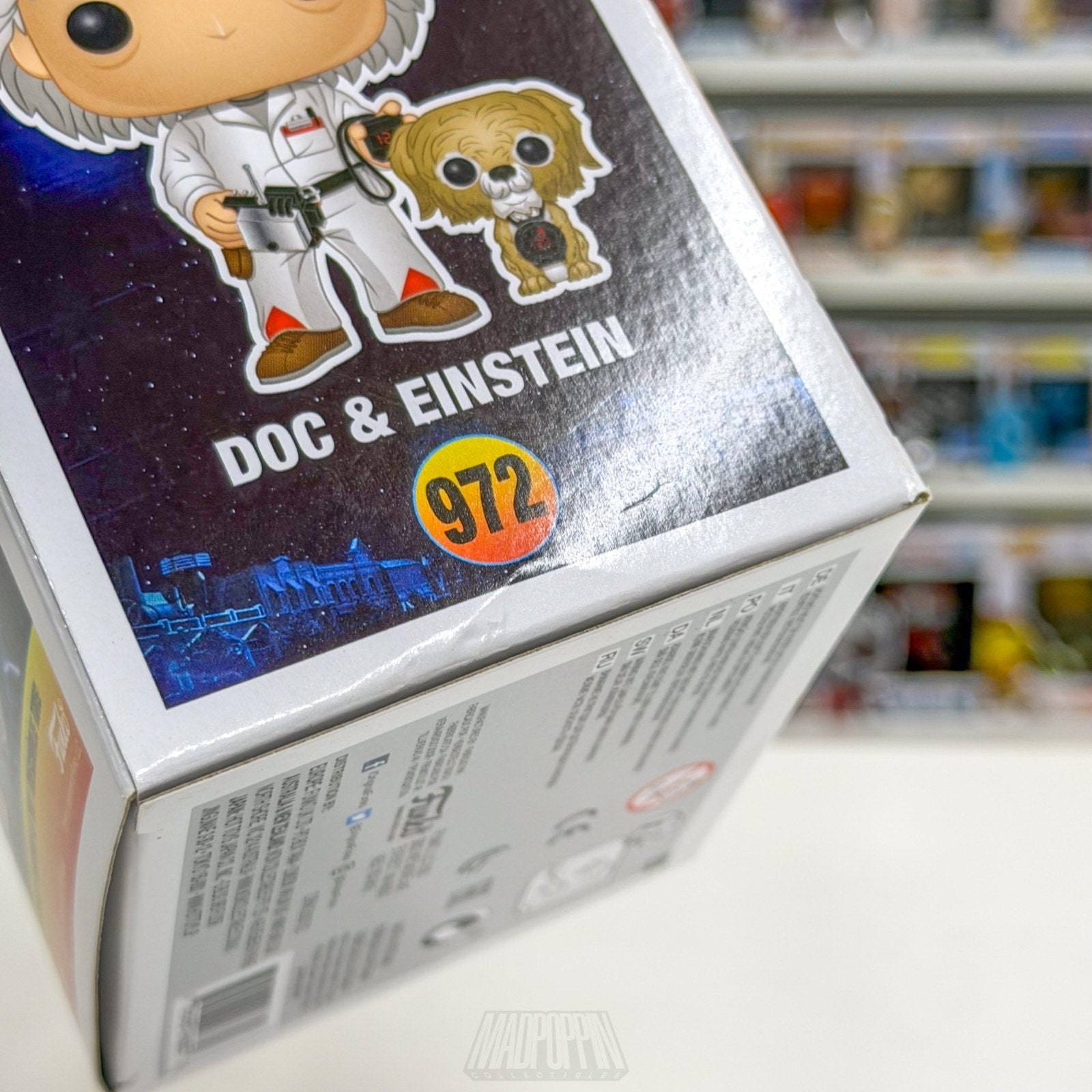 Funko Pop Movies Back to the Future Doc Brown Einstein Walmart 972 Vinyl Figure
