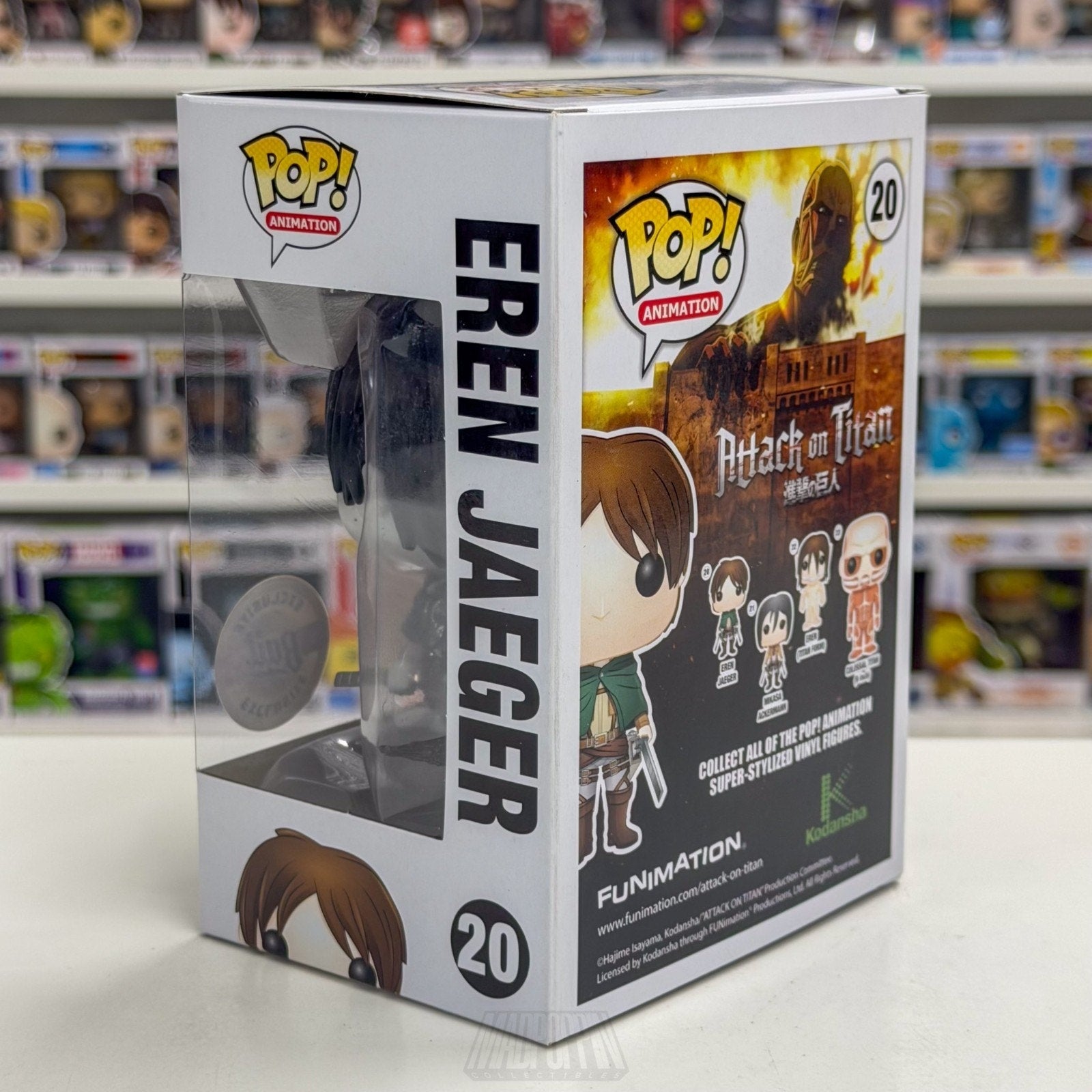 Funko Pop Anime Attack on Titan Eren Jaeger Black & White BAIT 20 Vinyl Figure