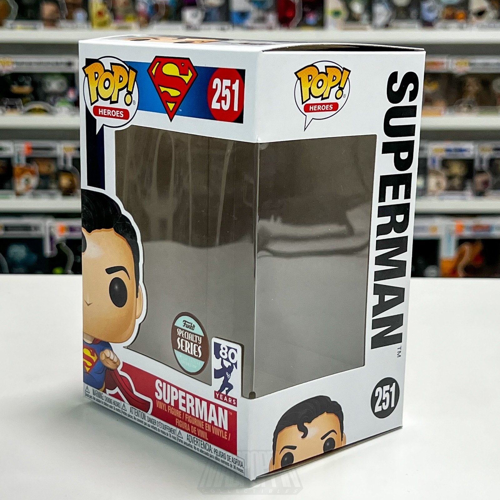 Funko Pop DC Heroes Superman Flying 251 BOX ONLY NO FIGURE NO INSERT Mint Comics