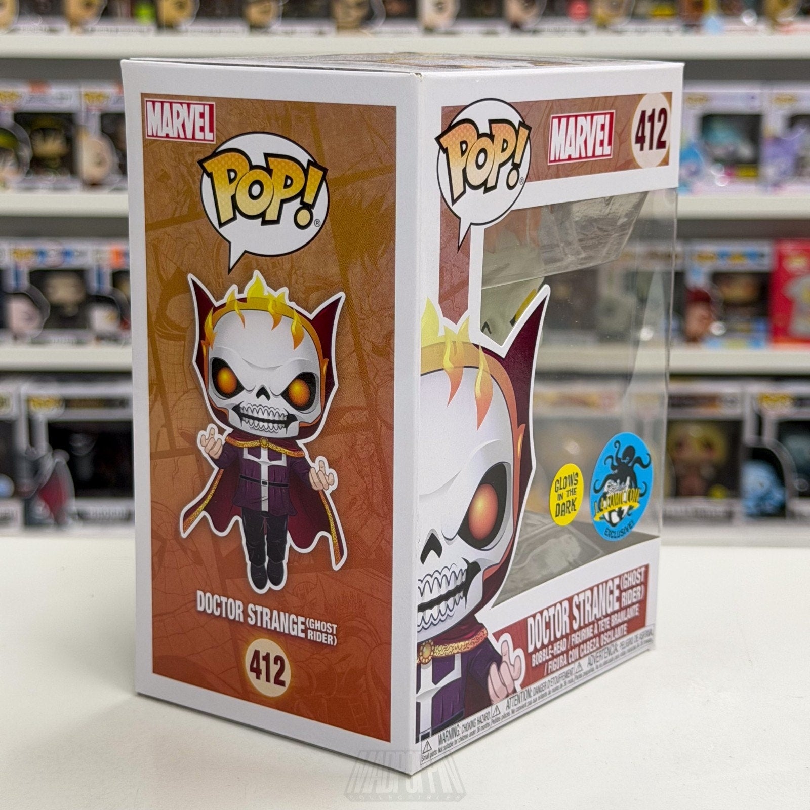 Funko Pop Marvel Doctor Strange Ghost Rider Glow LACC Comikaze 412 Vinyl Figure