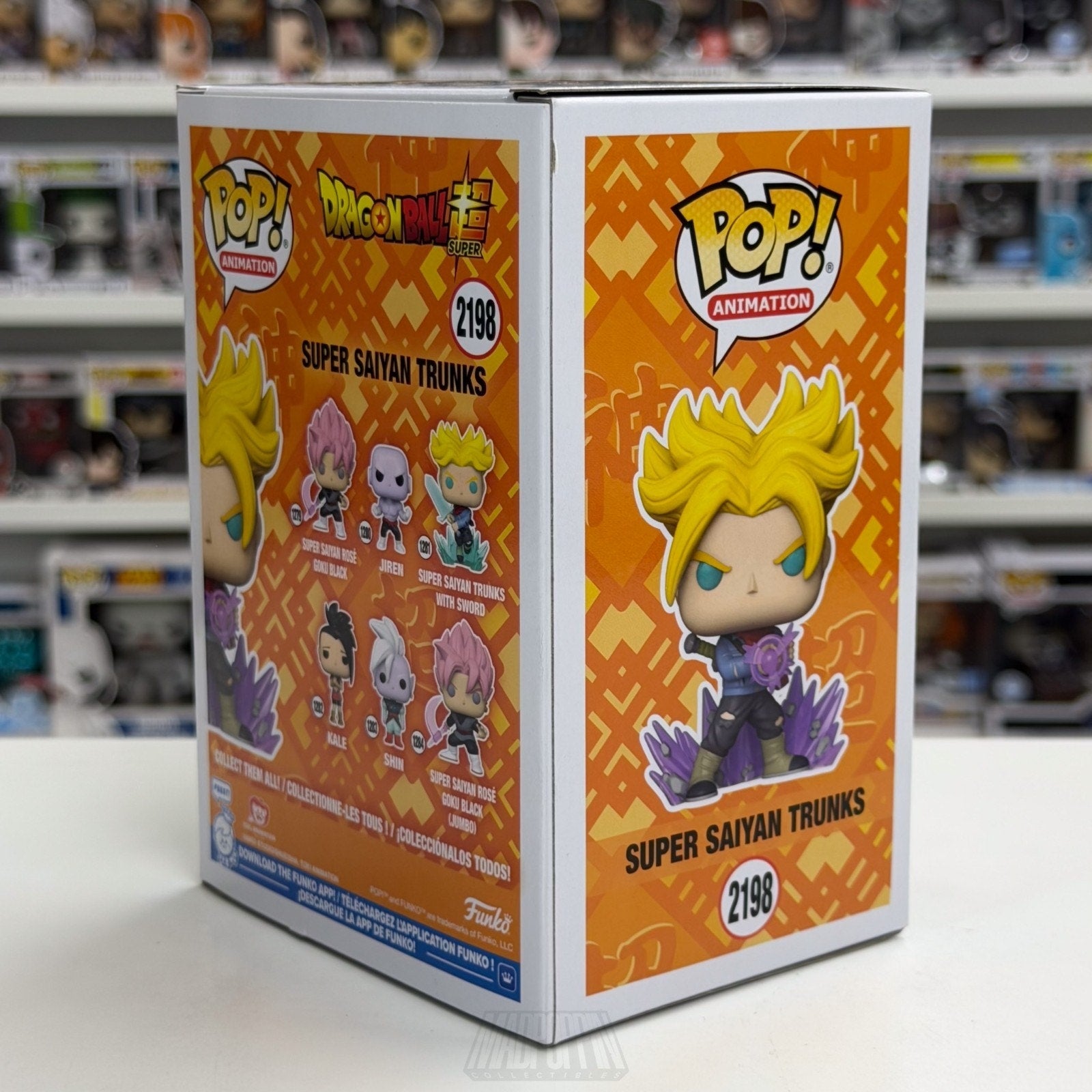 Funko Pop Anime Dragon Ball Super Saiyan Trunks vRare Glow Chase 2198 Toy Figure