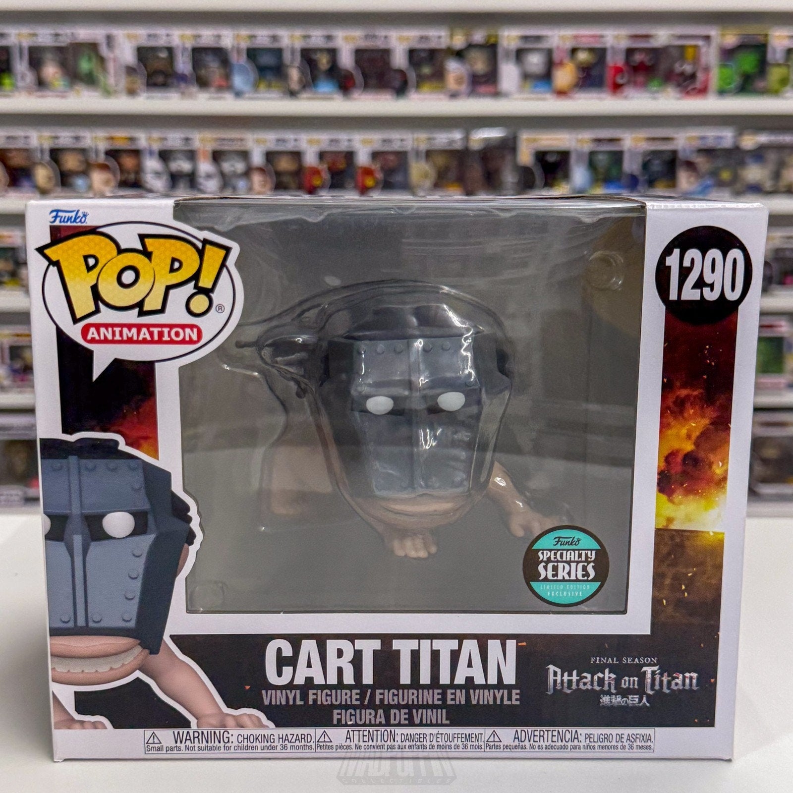 Funko Pop Anime Attack on Titan Cart Titan 6" Specialty Series 1290 Vinyl Figure