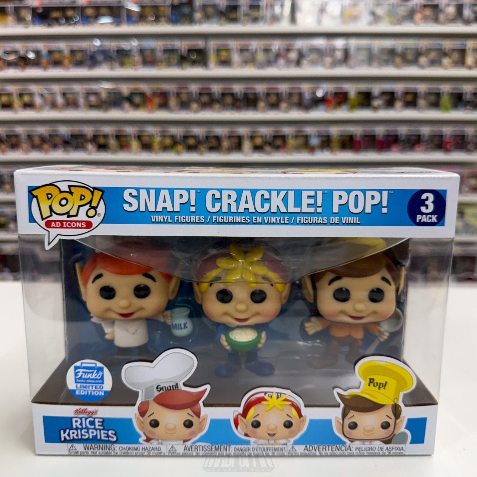 Funko Pop Ad Icons Rice Krispies Snap Crackle Excl 3 Pack Mascots Vinyl Figure