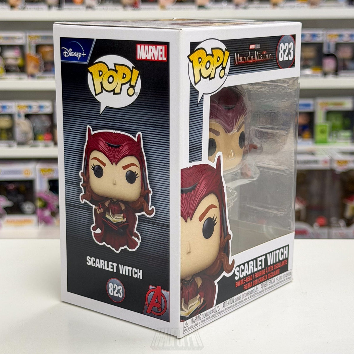 Funko Pop Marvel WandaVision Scarlet Witch Darkhold Levitating 823 Vinyl Figure