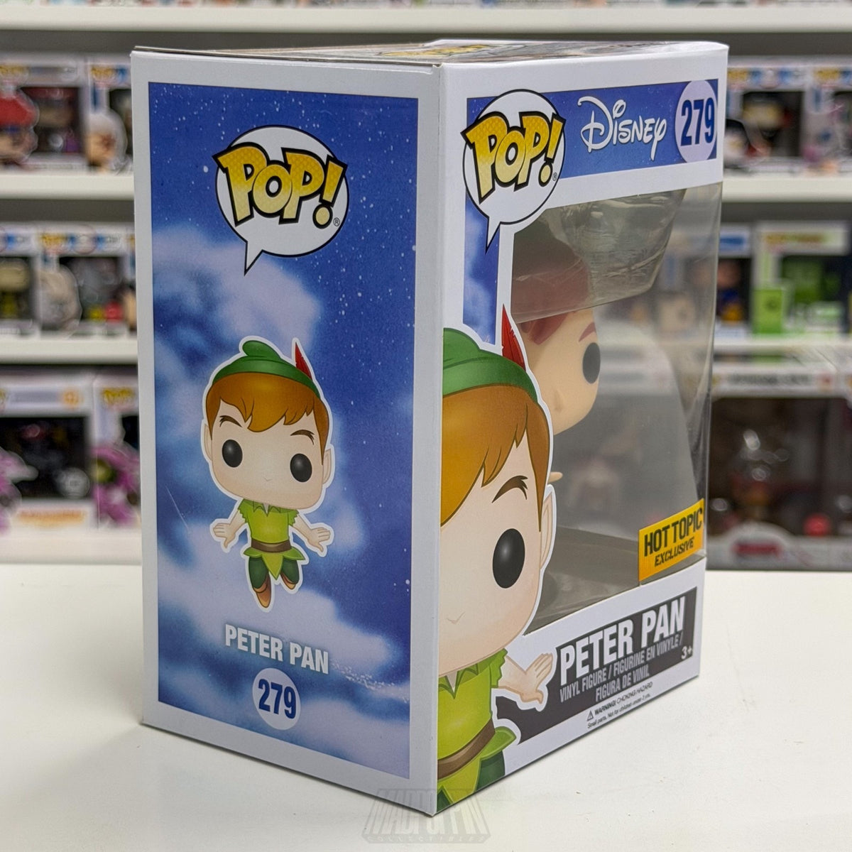 Funko Pop Disney Peter Pan Flying Hot Topic 279 Animated Fantasy Vinyl Figure
