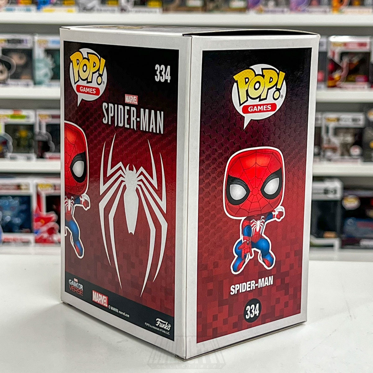 Funko Pop Marvel Gamerverse Spider-Man GameStop 334 Peter Parker Vinyl Figure