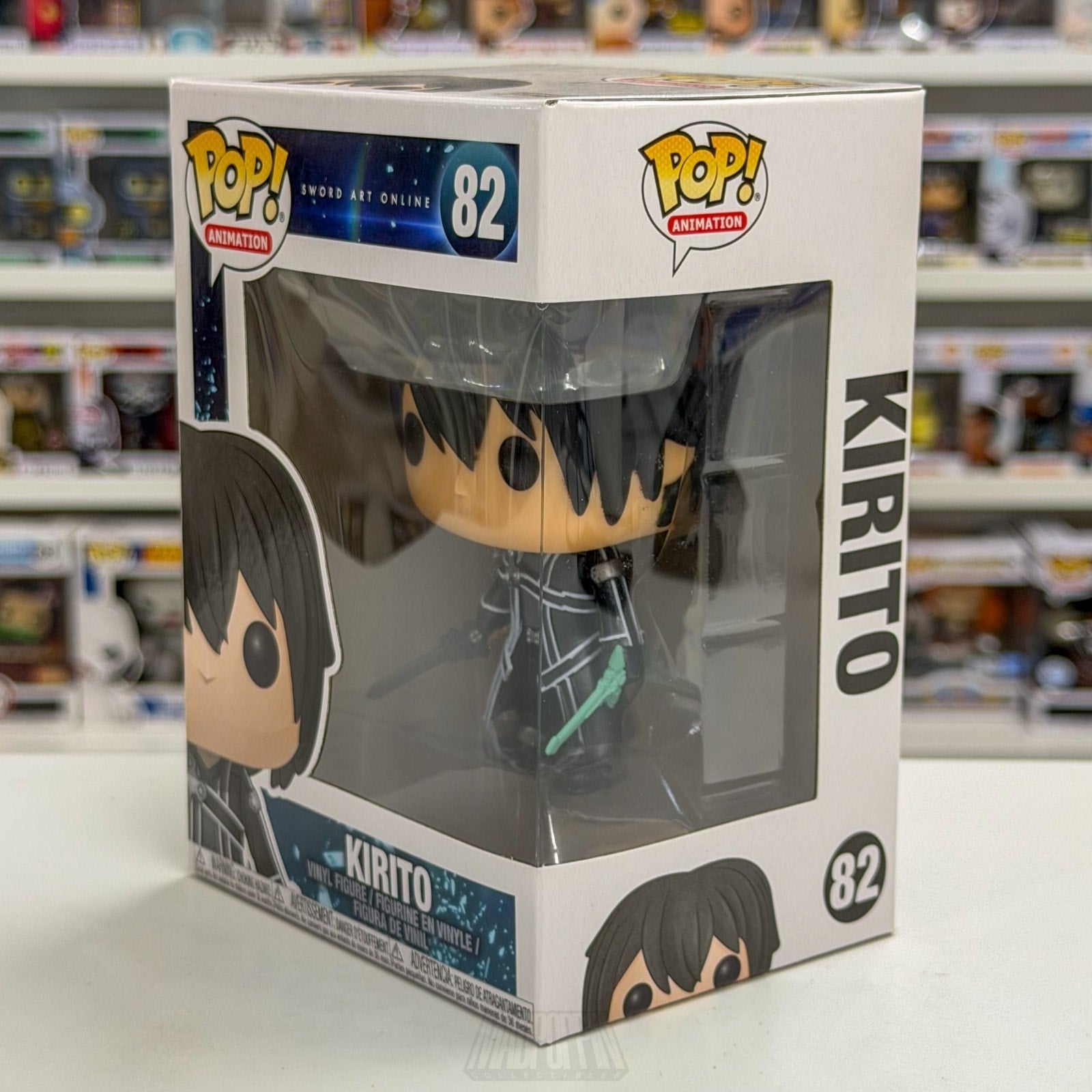 Funko Pop Anime Sword Art Online Kirito Blue Sword 82 Japanese Manga Toy Figure