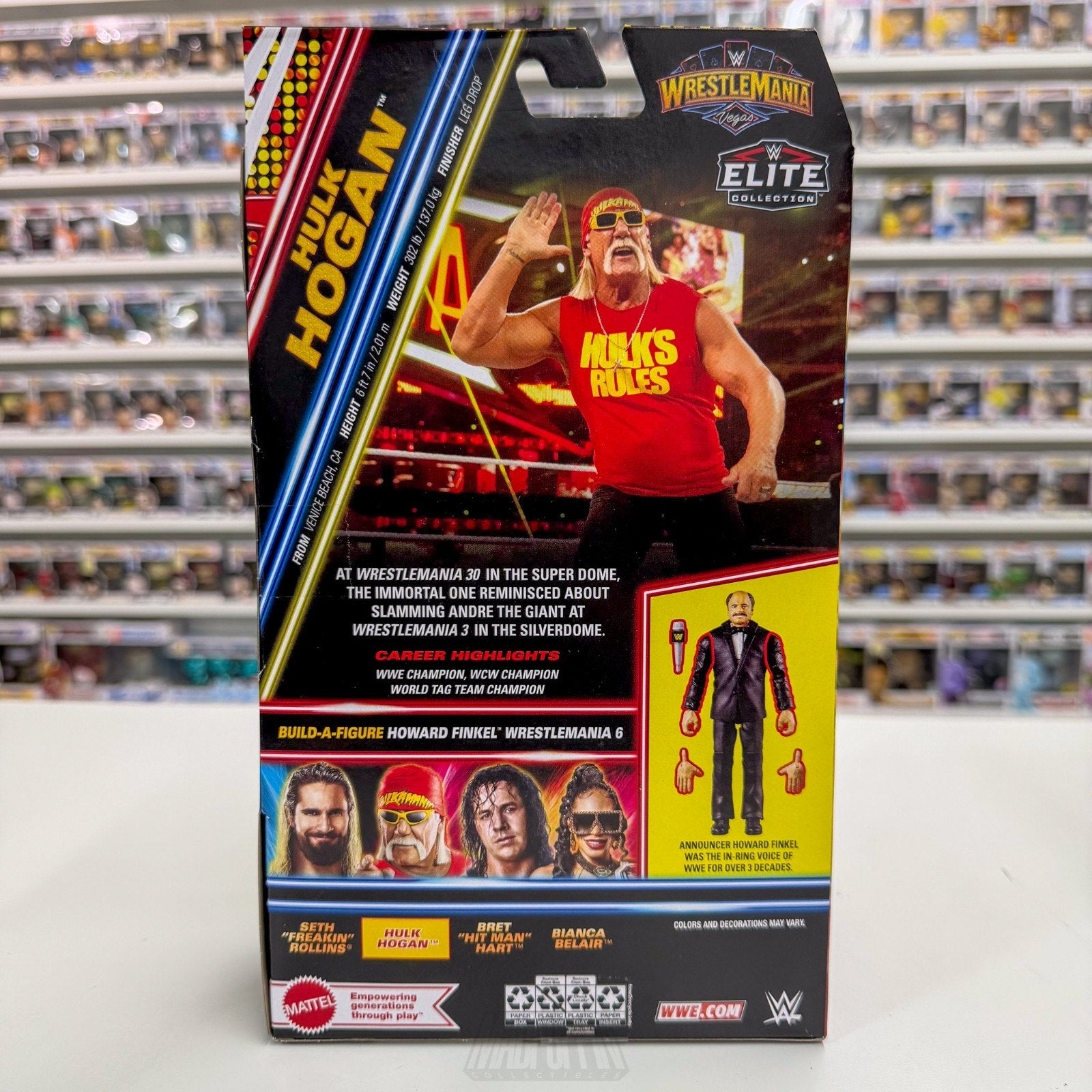 Mattel WWE Elite WrestleMania Vegas Hulk Hogan BAF Hulkamania Rules Yellow Boa