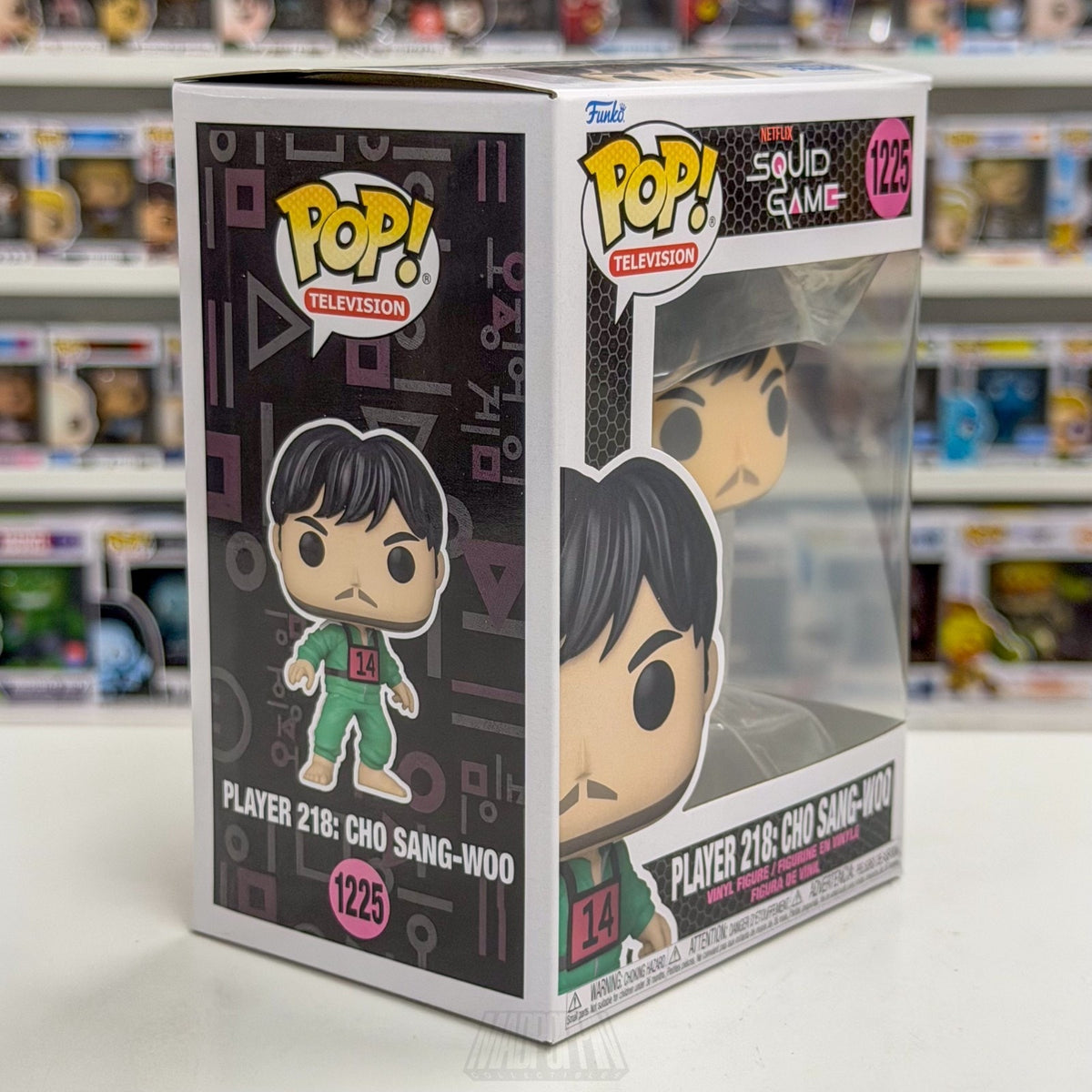 Funko Pop TV Netflix Squid Game Player 218 Cho Sang-Woo 1225 Korean Vinyl Figure