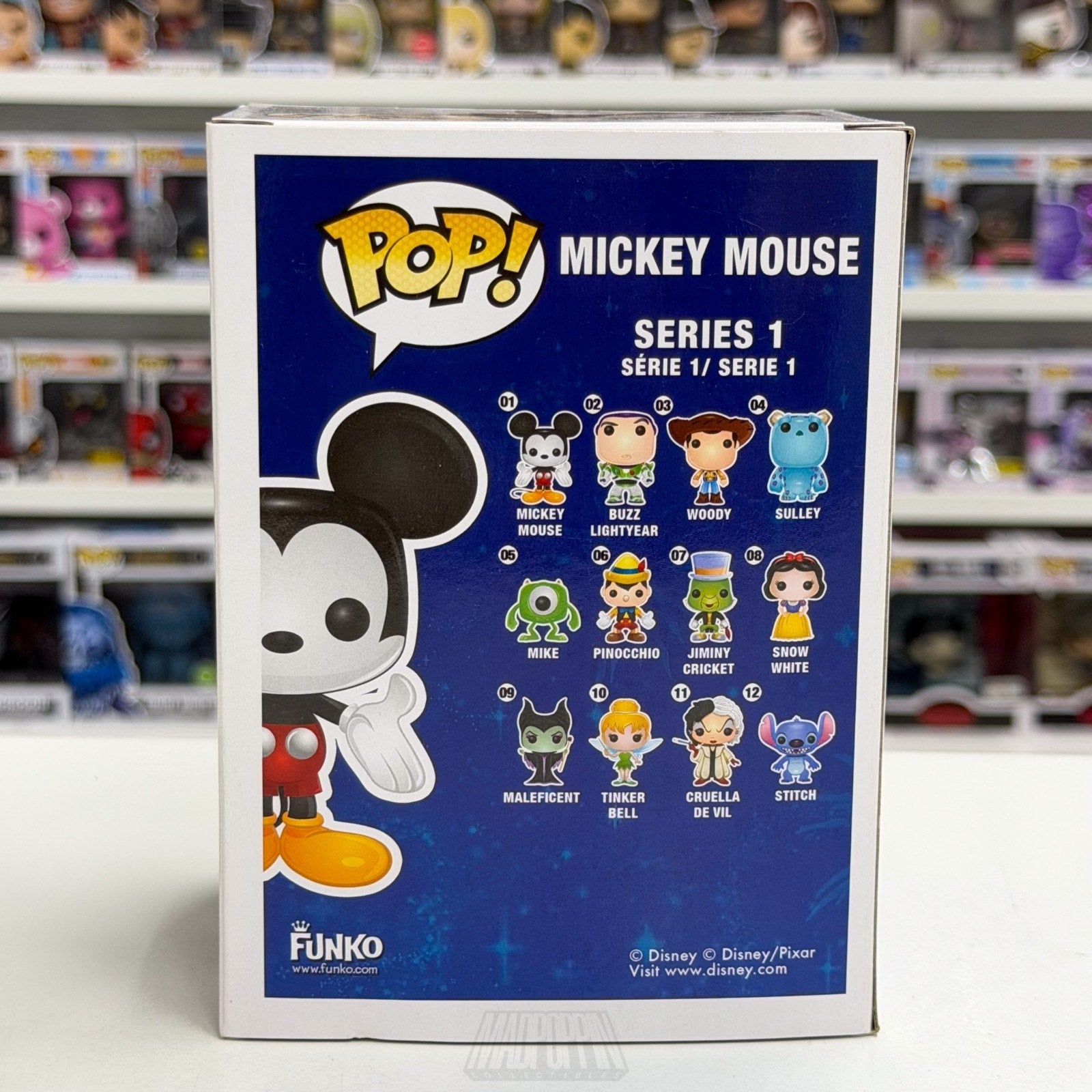 Funko Pop Disney Mickey Mouse OG Blue Logo Box 01 Mascot Icon Toy Vinyl Figure