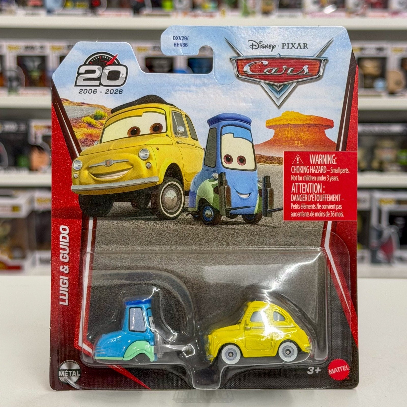Mattel Disney Pixar Cars 20th Anniversary Luigi & Guido Diecast 1:55 Animation