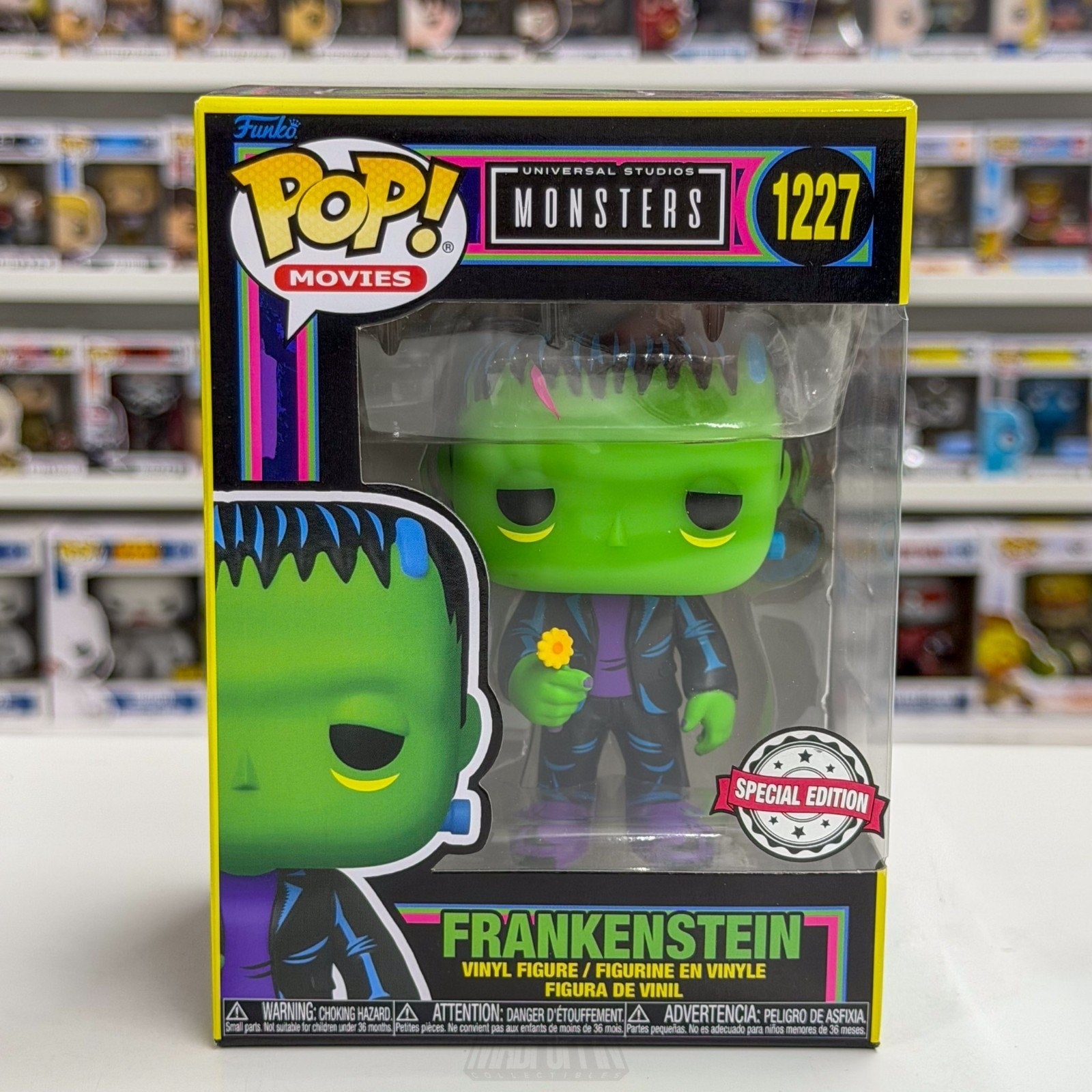Funko Pop Movies Monsters Frankenstein Blacklight Special Edition 1227 Figure