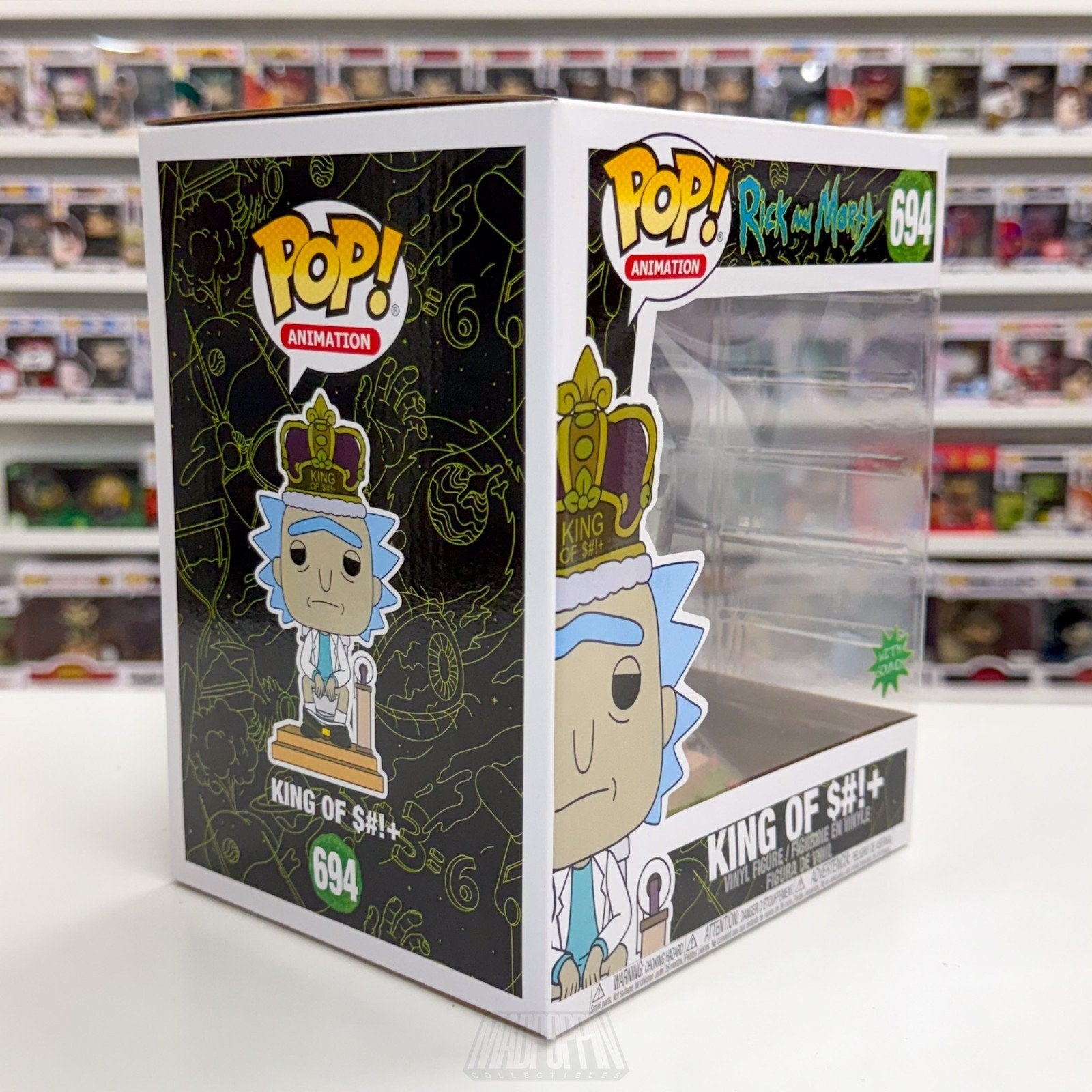 Funko Pop Animation Rick & Morty King of $#!+ w/Sound 694 Sci-Fi Vinyl Figure