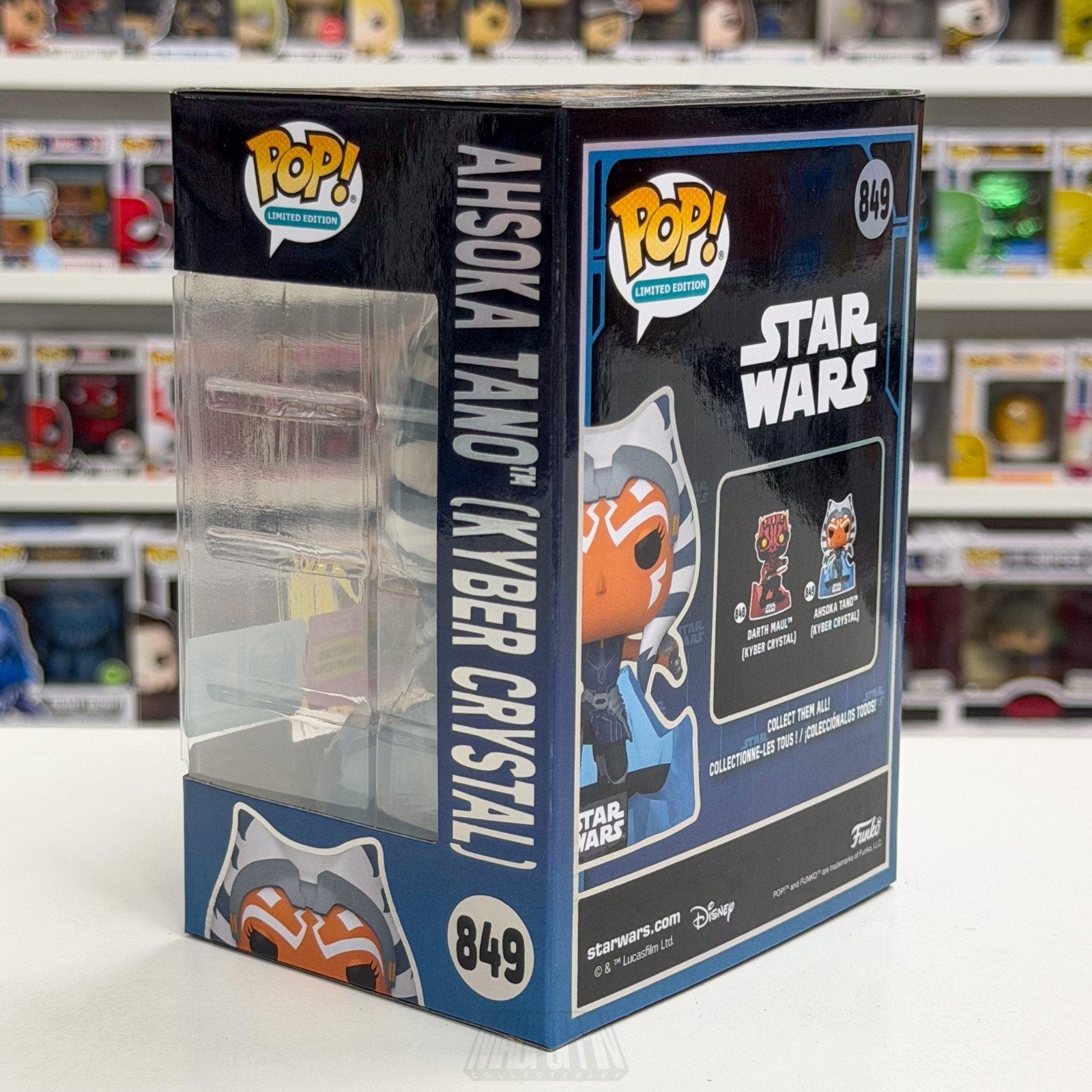 Funko Pop Star Wars Ahsoka Tano Kyber Crystal 849 SDCC 2026 LE 9500 CON STICKER