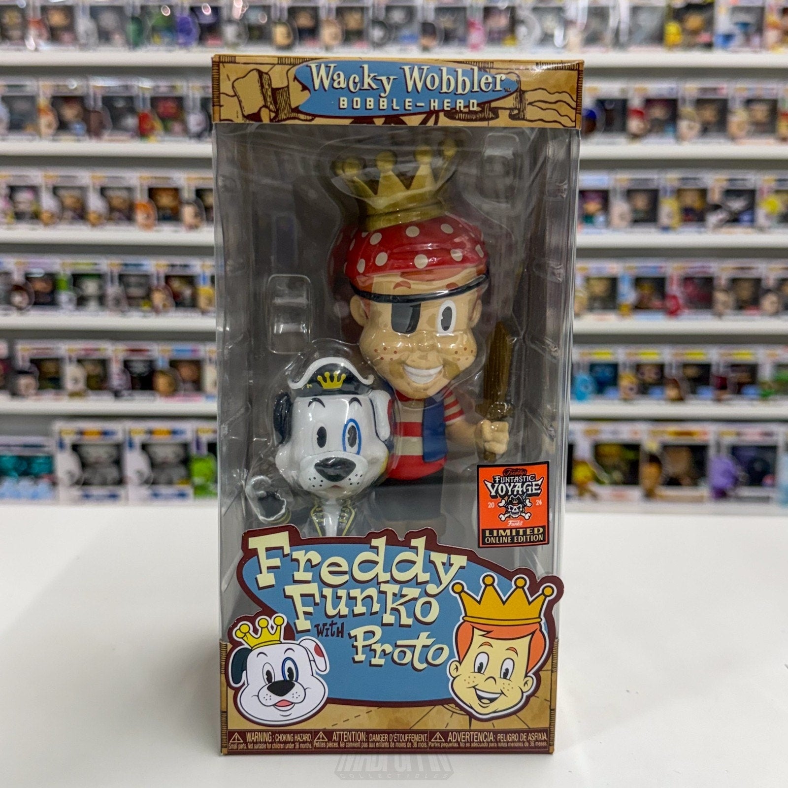 Funko Wacky Wobbler Fundays Funtastic Voyage Freddy Proto Bobblehead Toy Figure