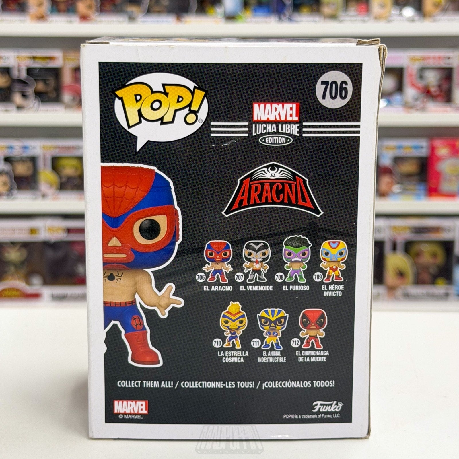 Funko Pop Marvel Lucha Libre El Aracno 706 Venom Wrestling Toy Vinyl Figure