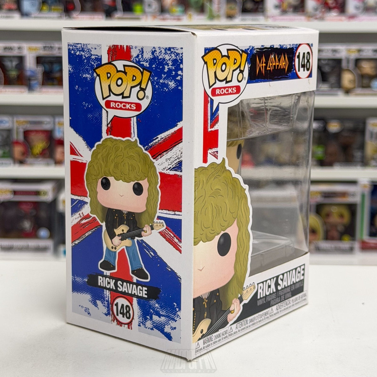Funko Pop Rocks Def Leppard Rick Savage 148 English Glam Metal Band Vinyl Figure