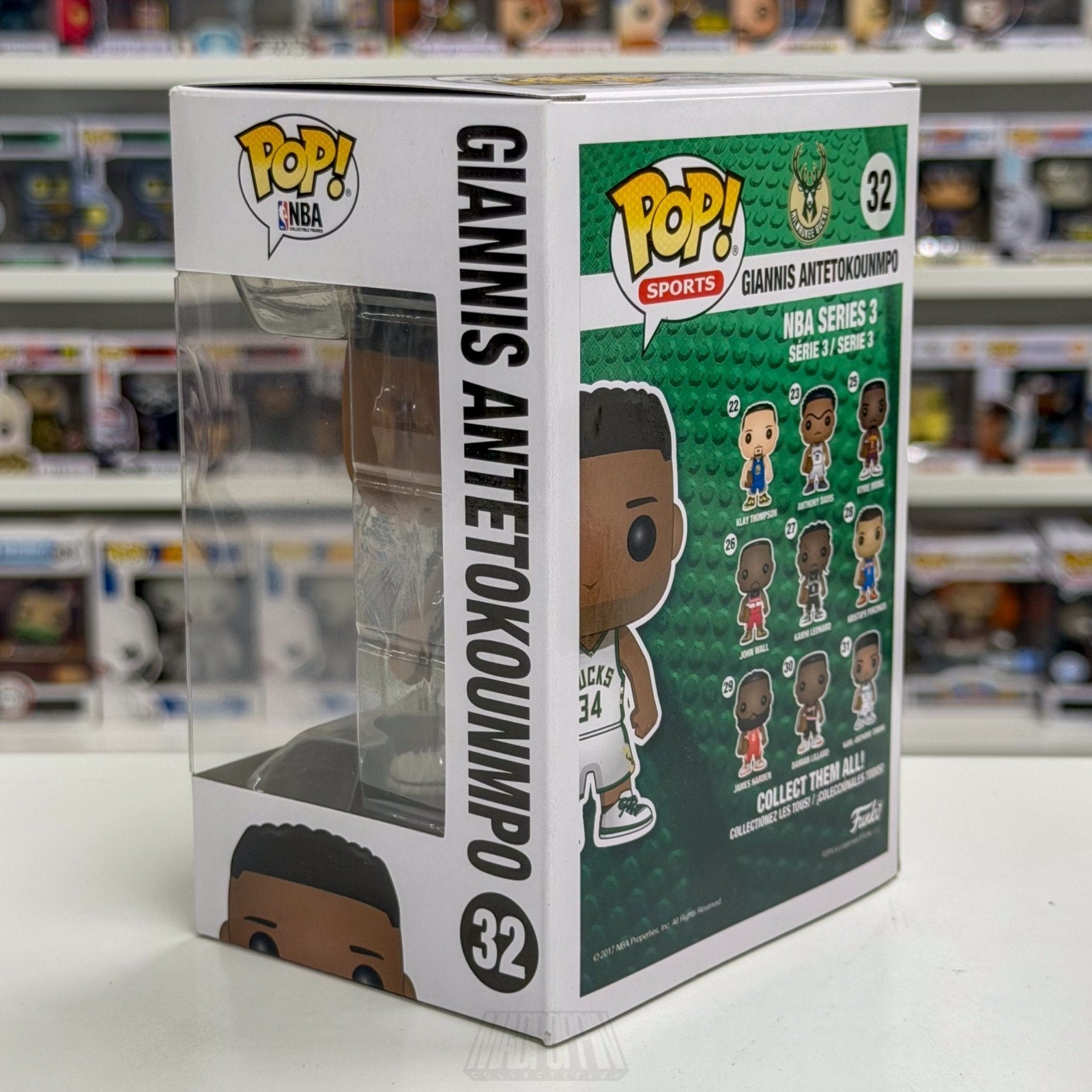 Funko Pop NBA Basketball Milwaukee Bucks Giannis Antetokounmpo 32 Vinyl Figure