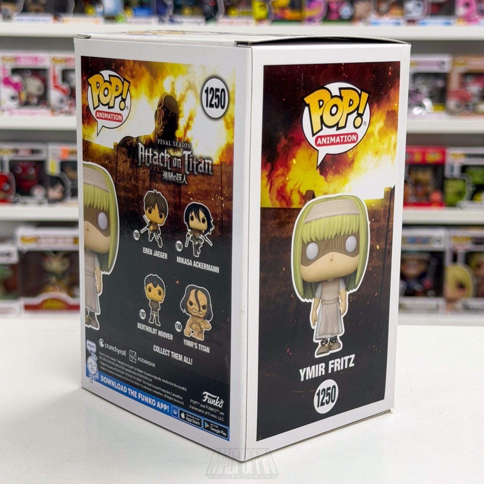 Funko Pop Anime Attack on Titan Ymir Fritz GameStop 1250 Japan Manga Toy Figure
