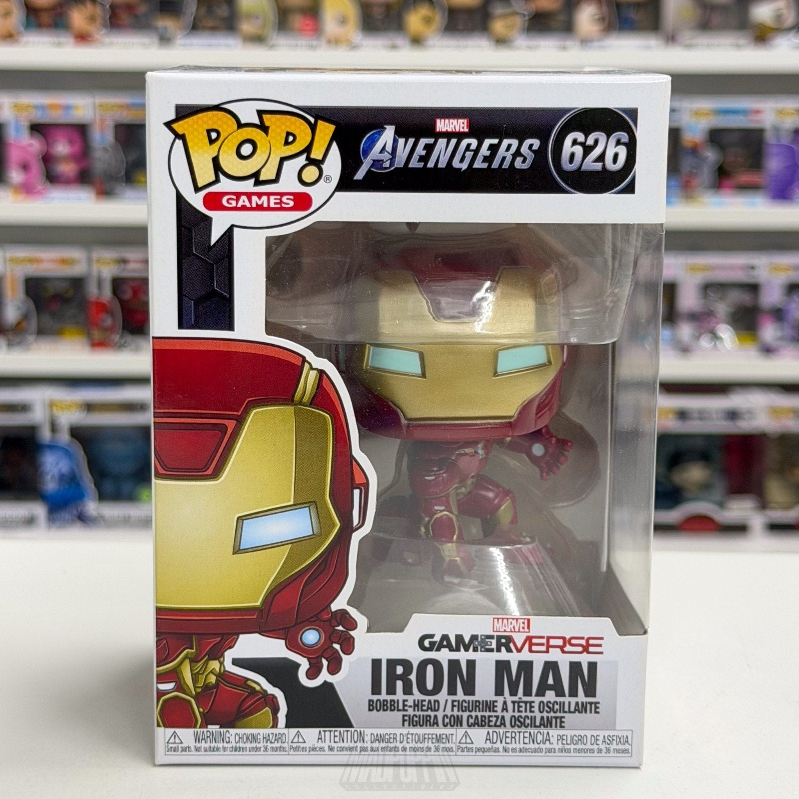 Funko Pop Marvel GamerVerse Avengers Iron Man 626 Tony Stark Toy Vinyl Figure