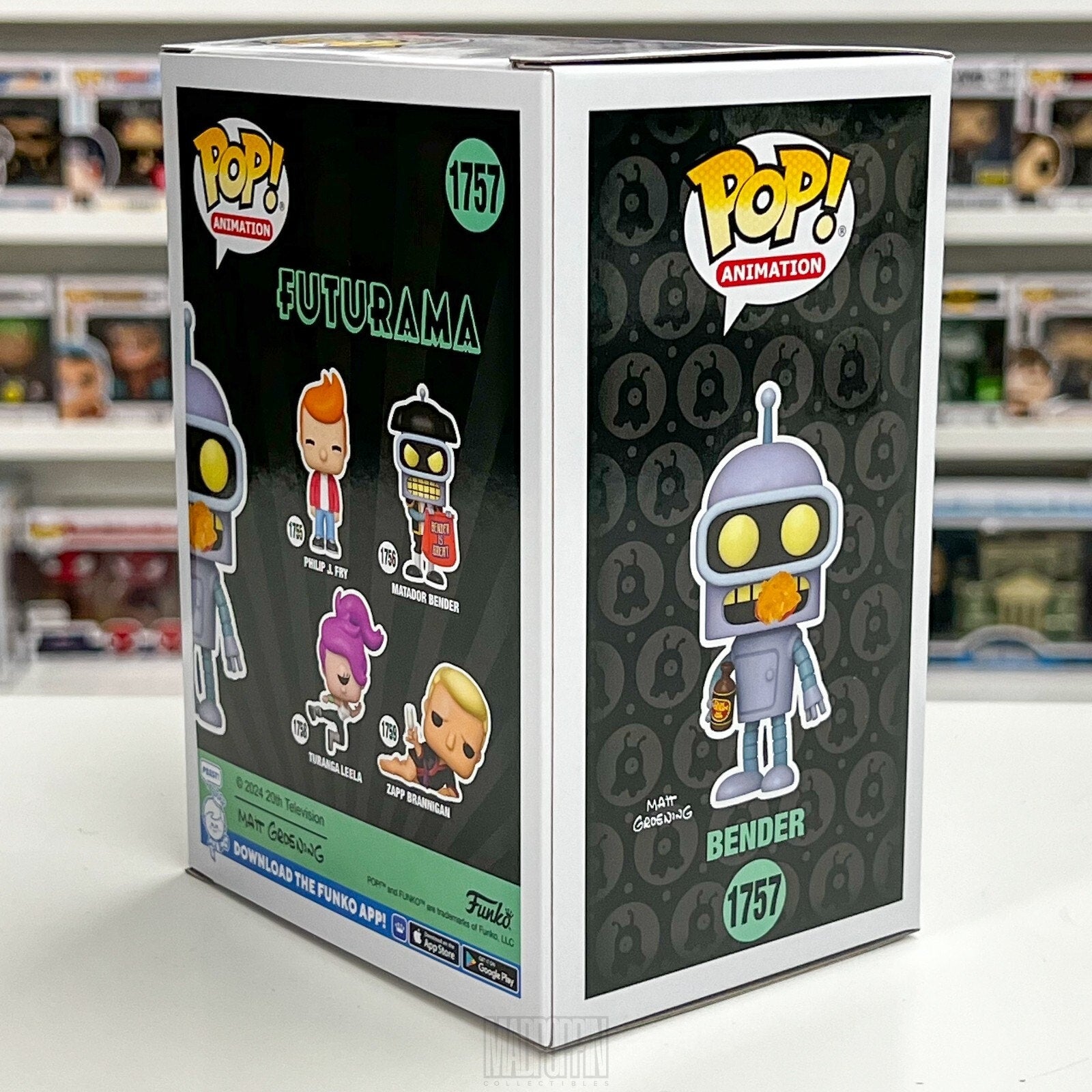 Funko Pop Animation Futurama Bender Flaming Burp Specialty Series 1757 Figure