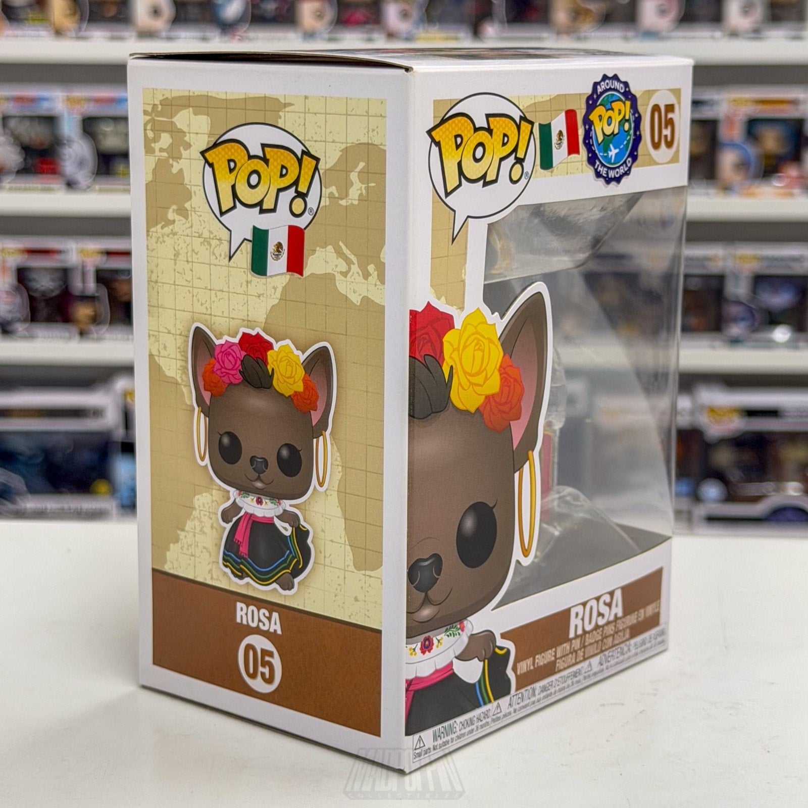 Funko Pop Around the World Mexico Rosa w/Pin 05 Xoloitzcuintli Toy Vinyl Figure