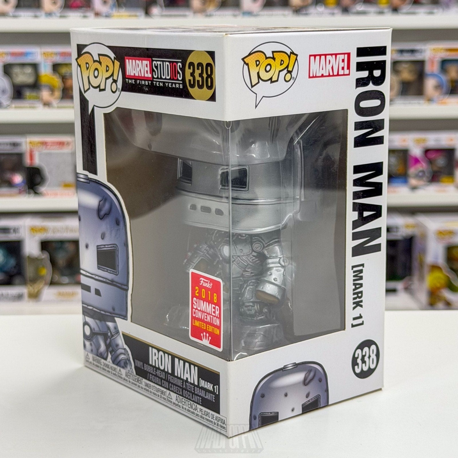 Funko Pop Marvel Iron Man Mark 1 SDCC Summer Con 338 Tony Stark Toy Vinyl Figure