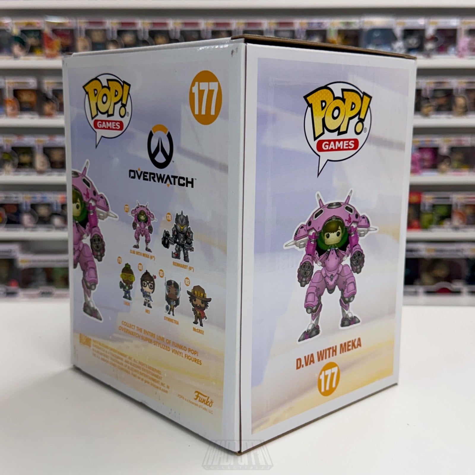Funko Pop Games Overwatch D.Va w/MEKA 177 Pink Tank Mech Toy Vinyl 6" Figure