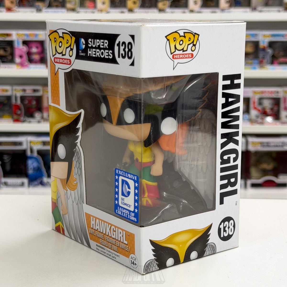 Funko Pop DC Legion of Collectors Super Heroes Hawkgirl 138 Golden Vinyl Figure