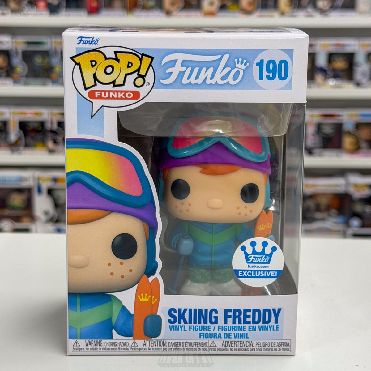 Funko Pop Skiing Freddy Funko.com Exclusive 190 Snow Winter Toy Vinyl Figure